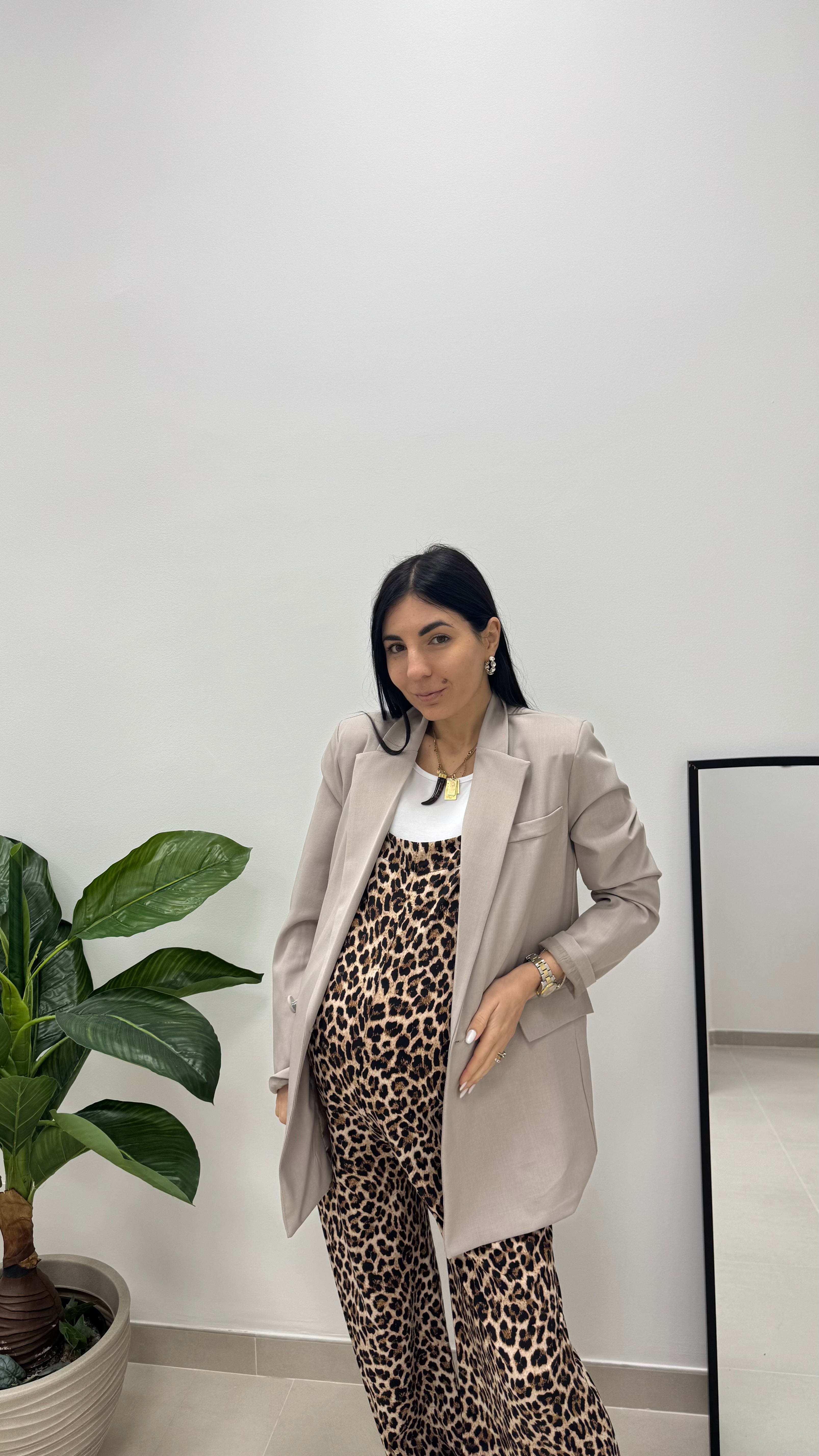 Salopette Safari T-shirt Inclusa Animalier Leopard