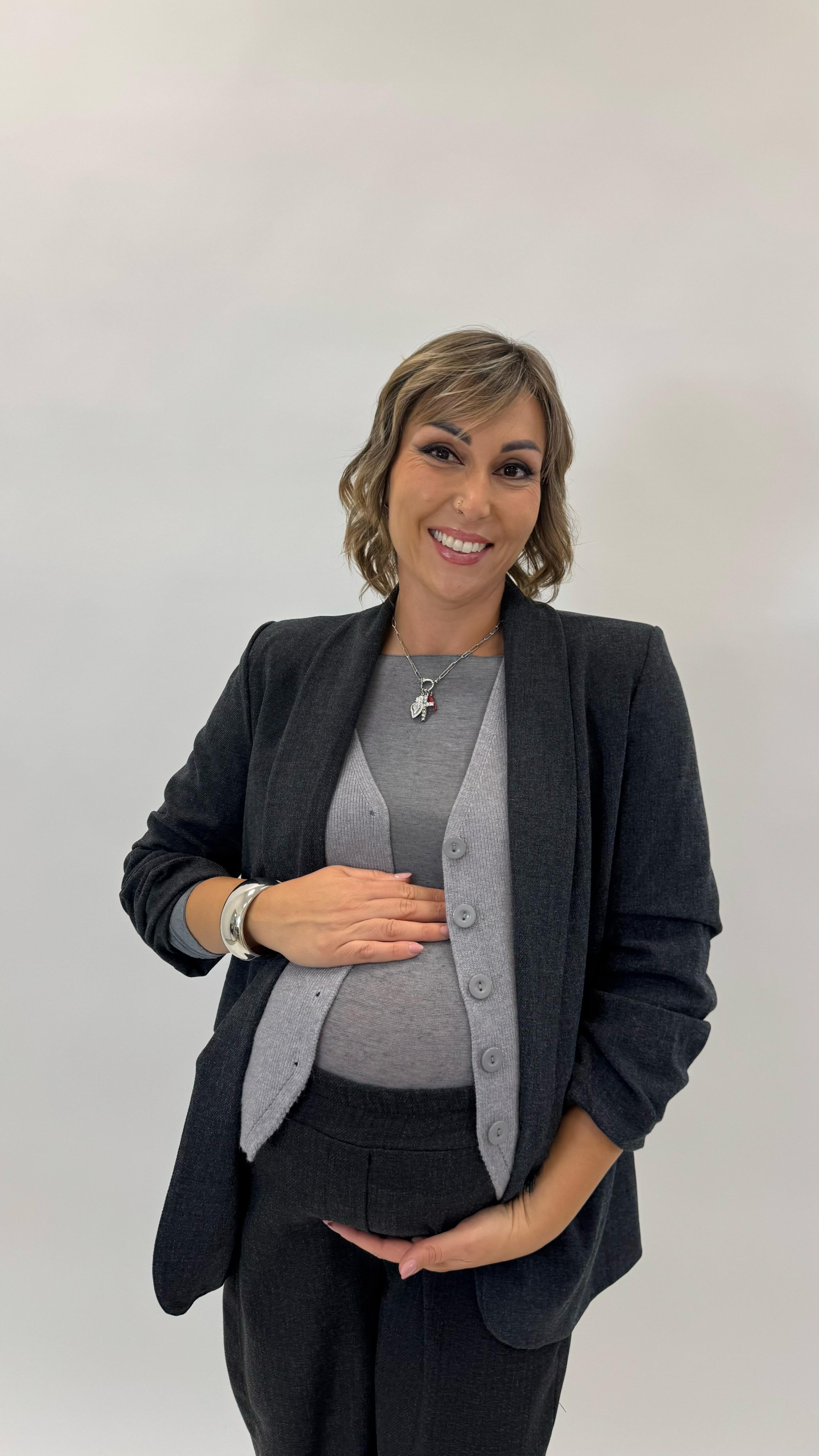 Maglia Cashmere Grigio Perla