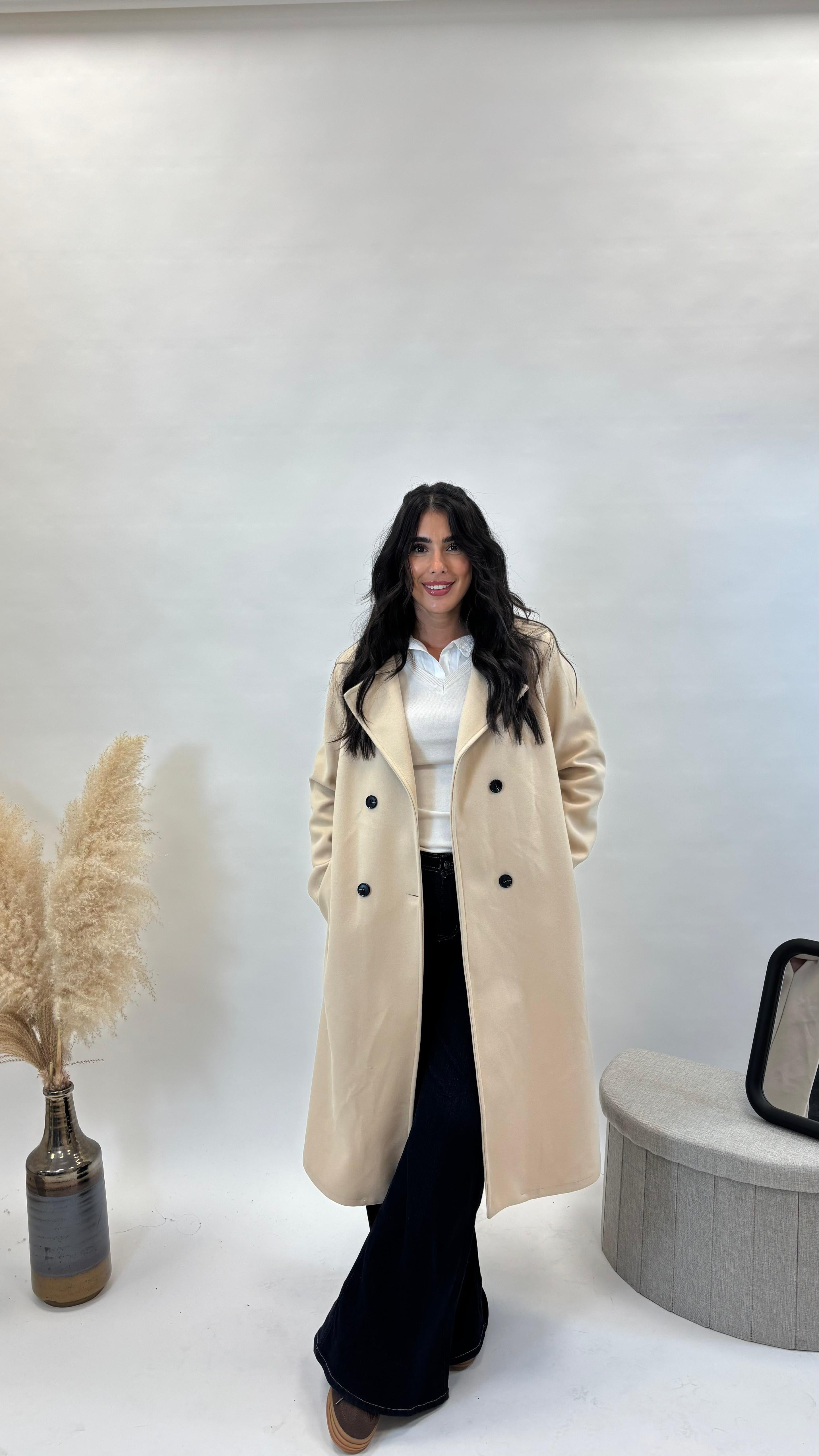 Coat BE YOU con Cinta Burro