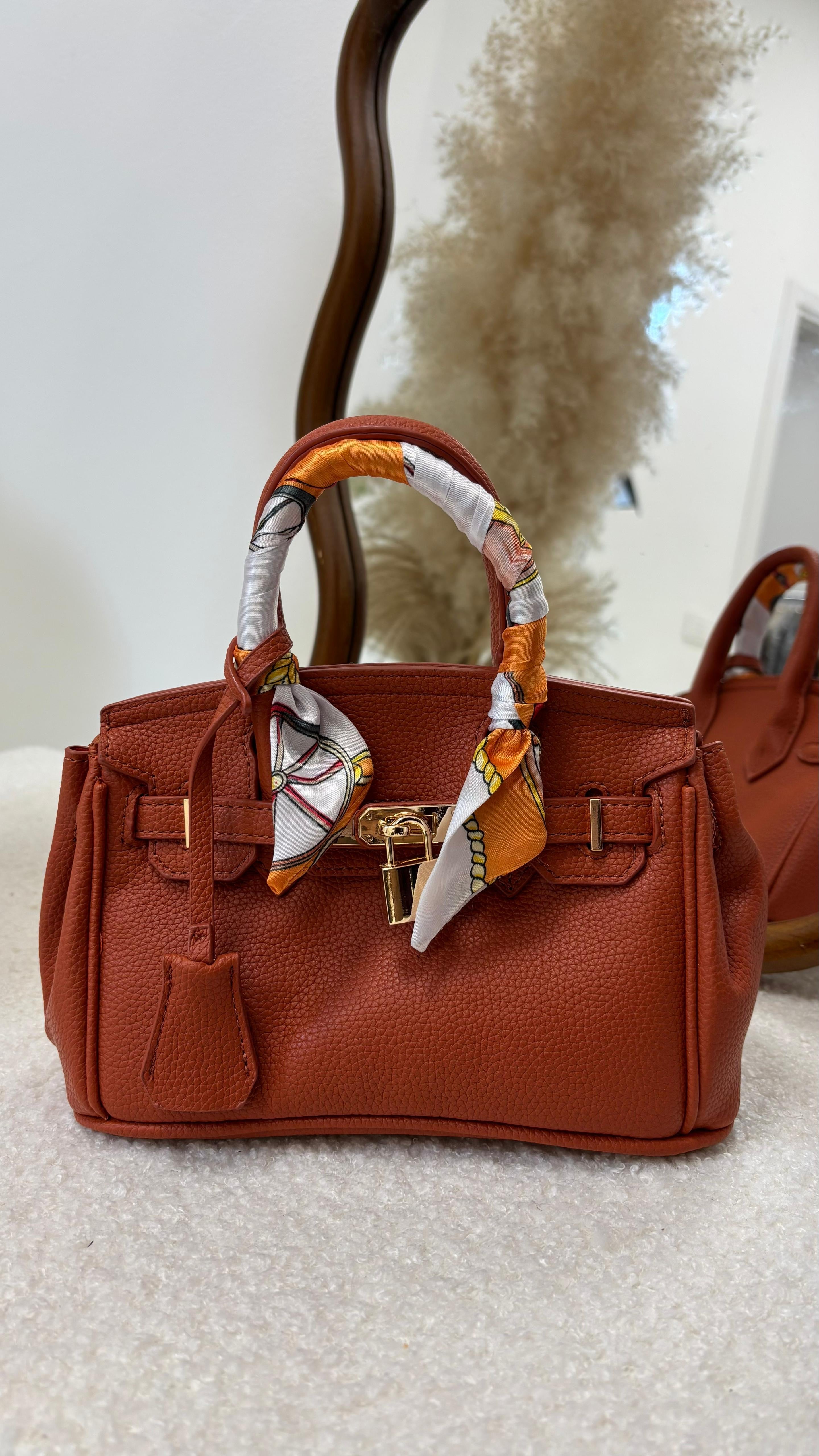 Mini Bag Kelly Foulard Ruggine