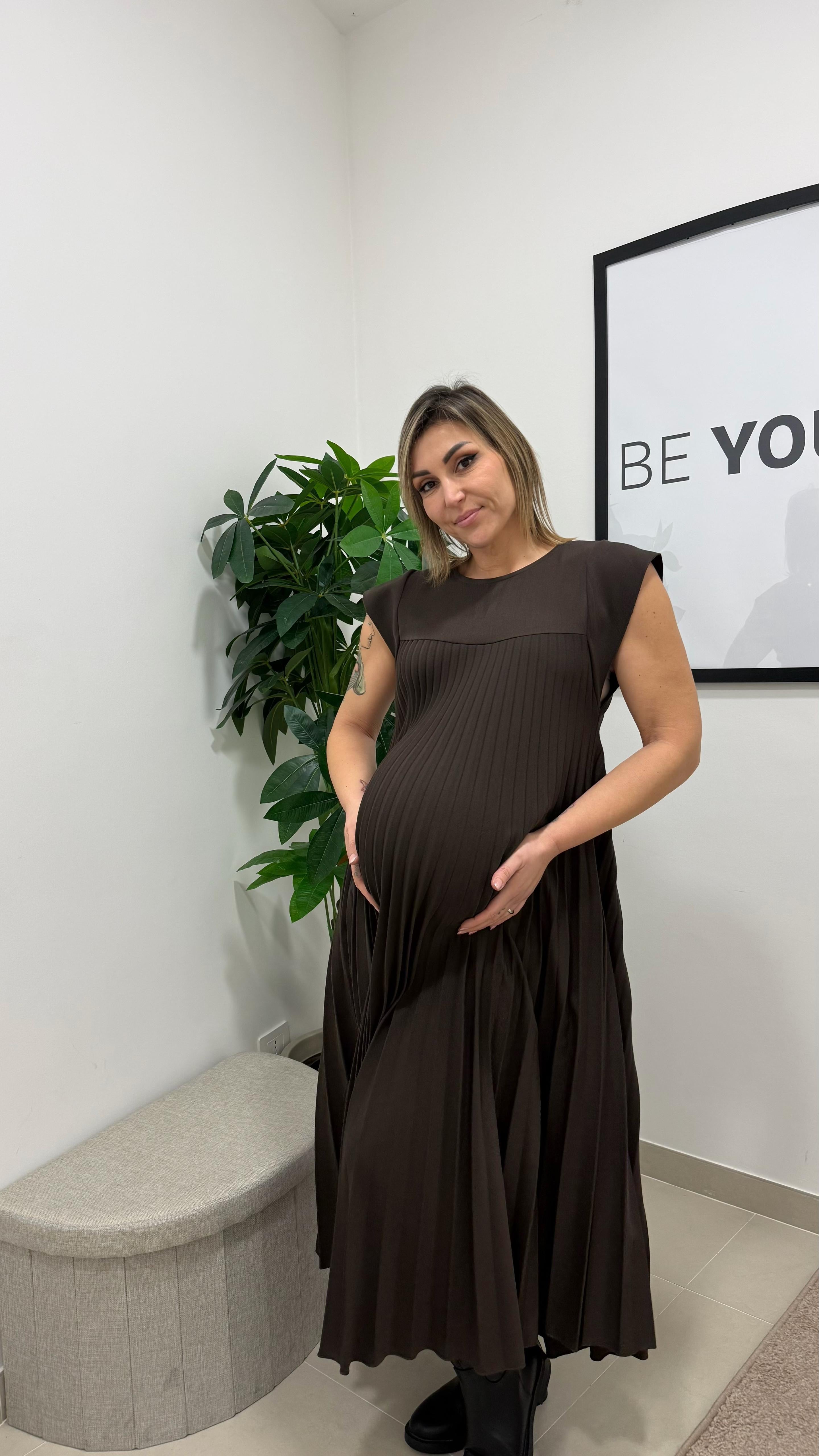 Abito Plissé Elegance Choco