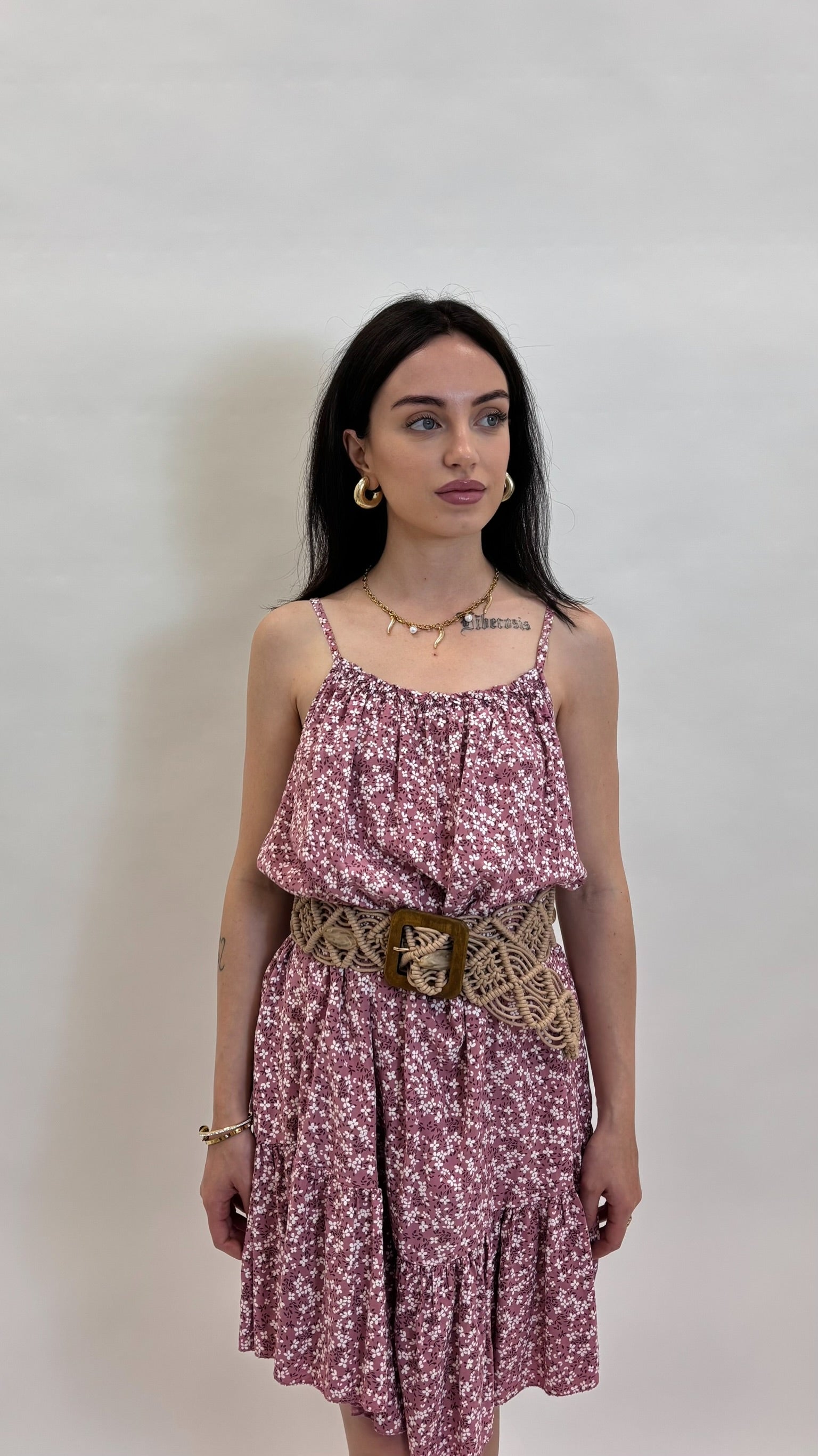 Mini Dress Bloom Rosa Antico