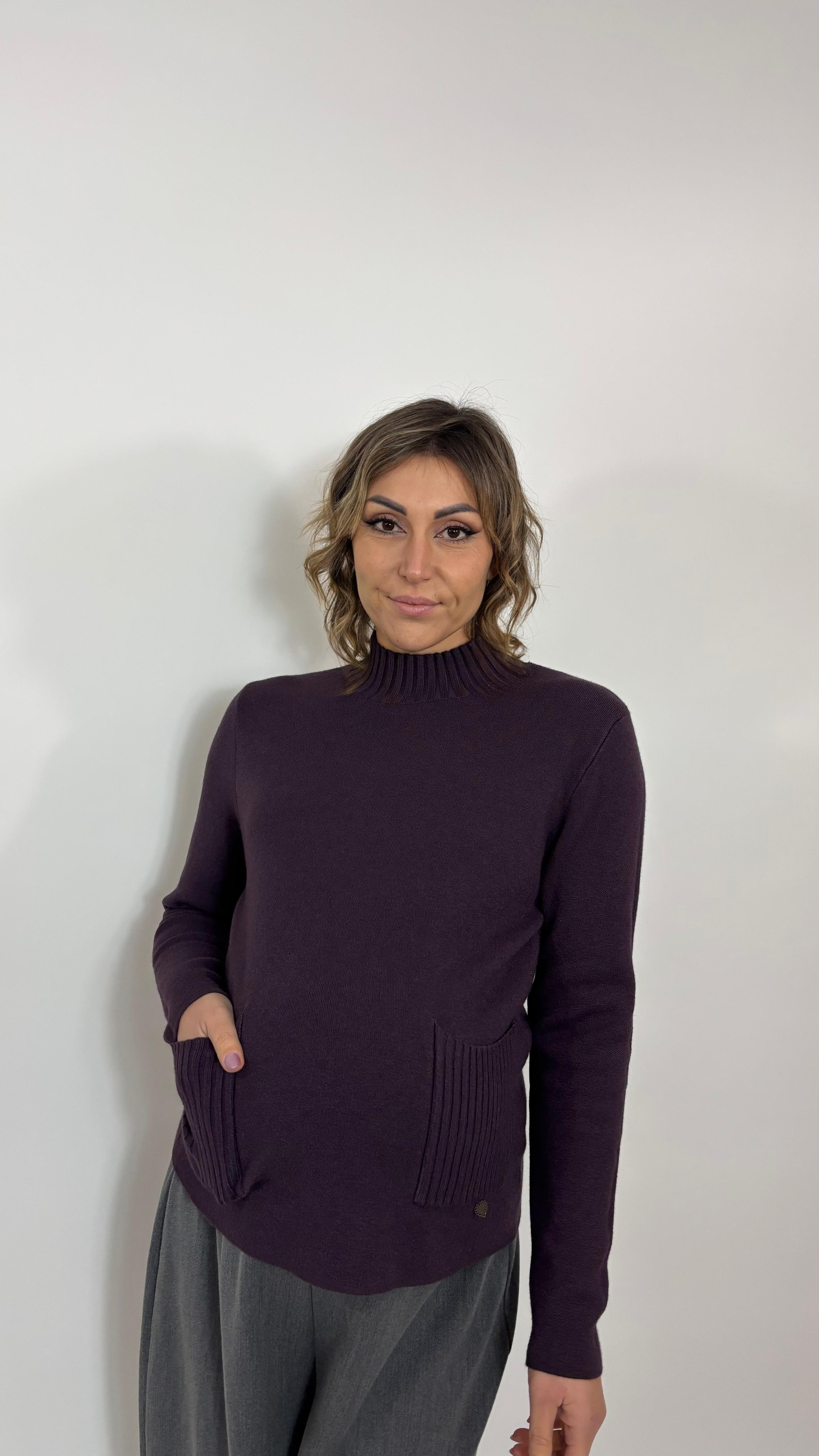 Pull Cozy Pocket Prugna