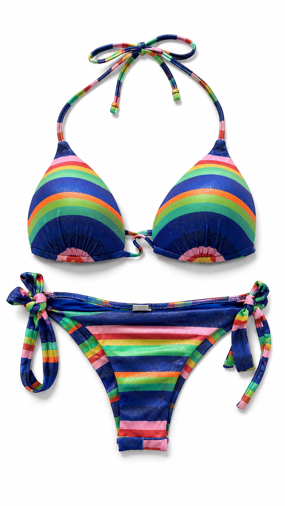 Bikini Glitter Stripe Blu