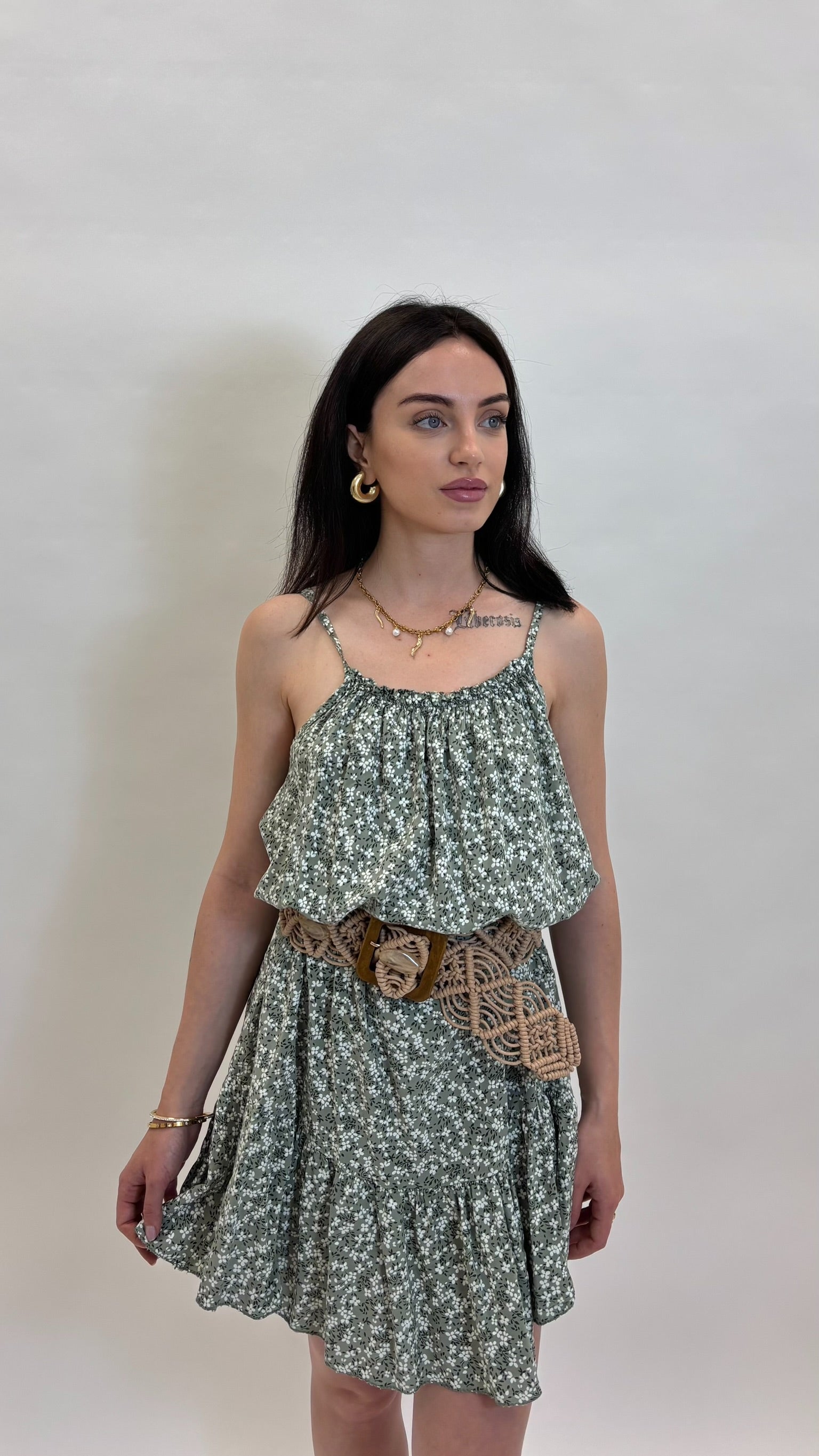 Mini Dress Bloom Verde