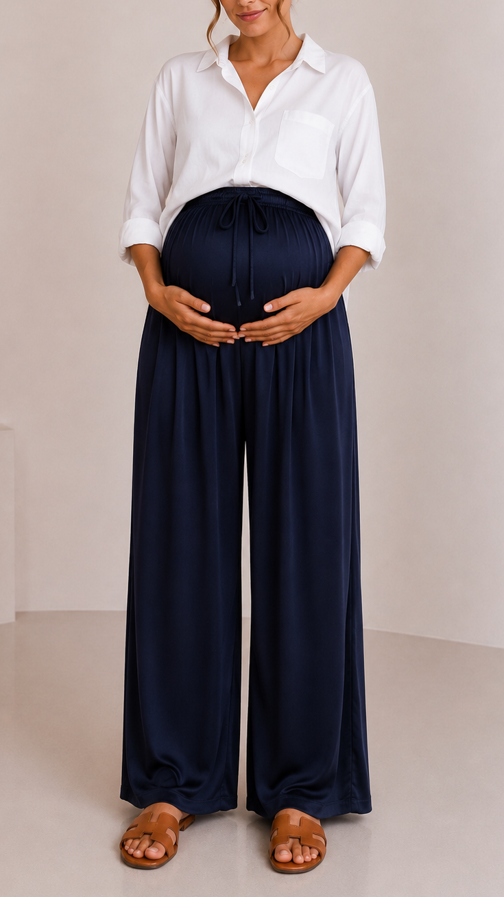 Pantalone Silk Blu