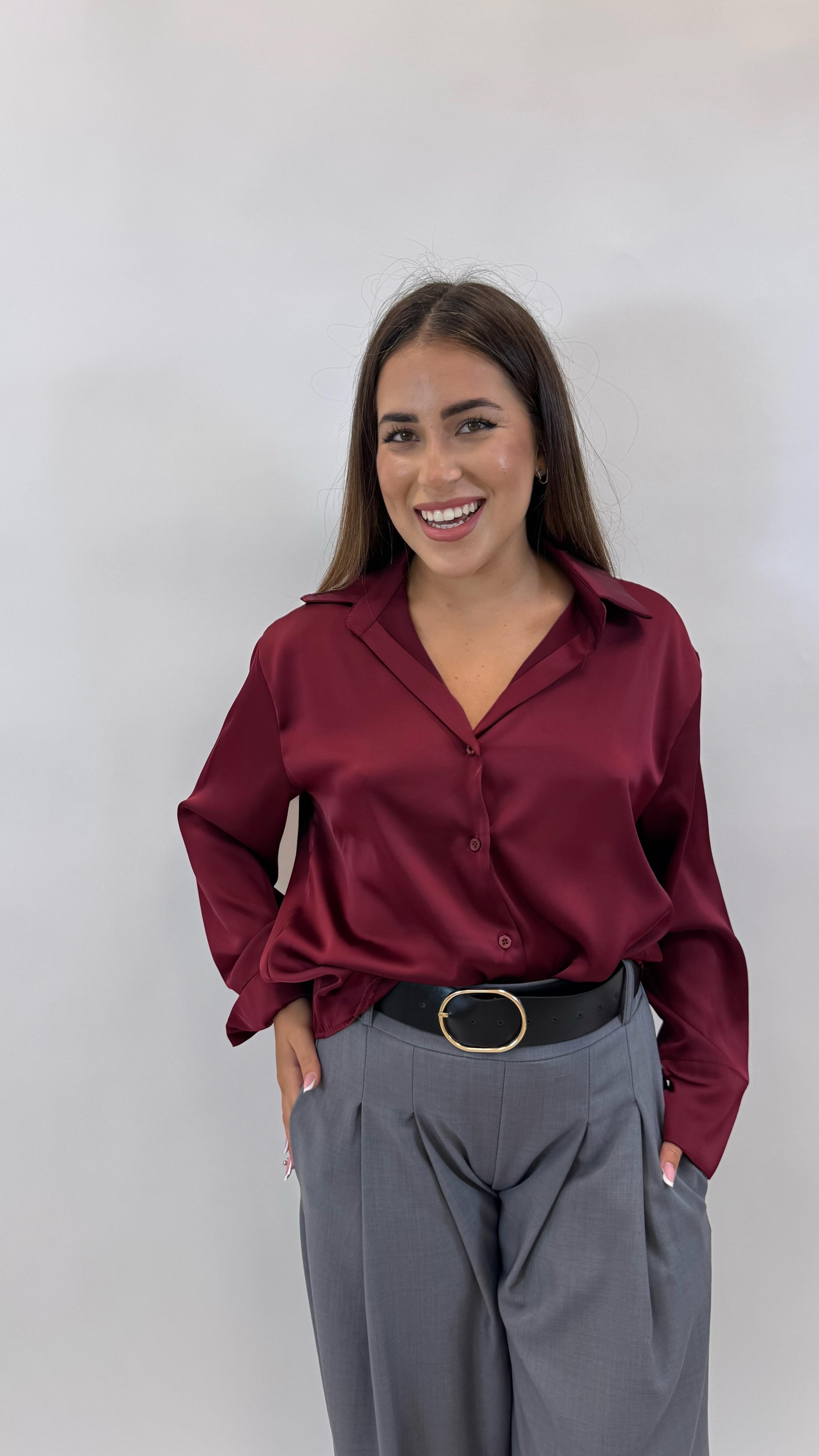 Blusa Silk Rosso India