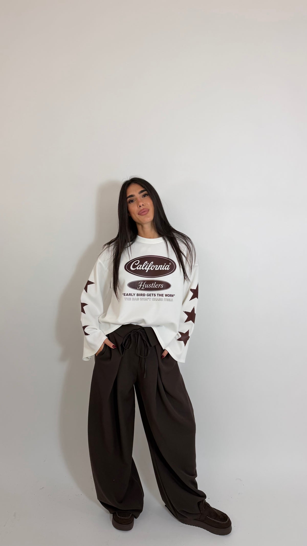 Pantalone Wrap Over Choco