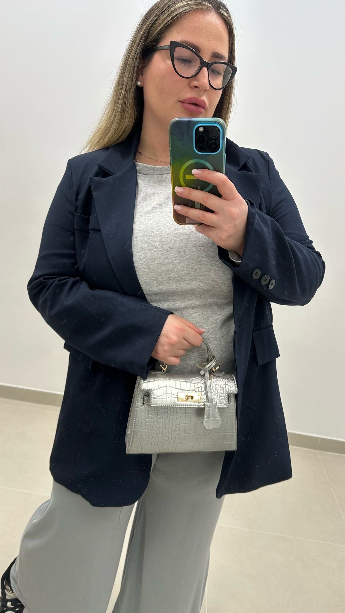 Giacca Oversize Blu Notte