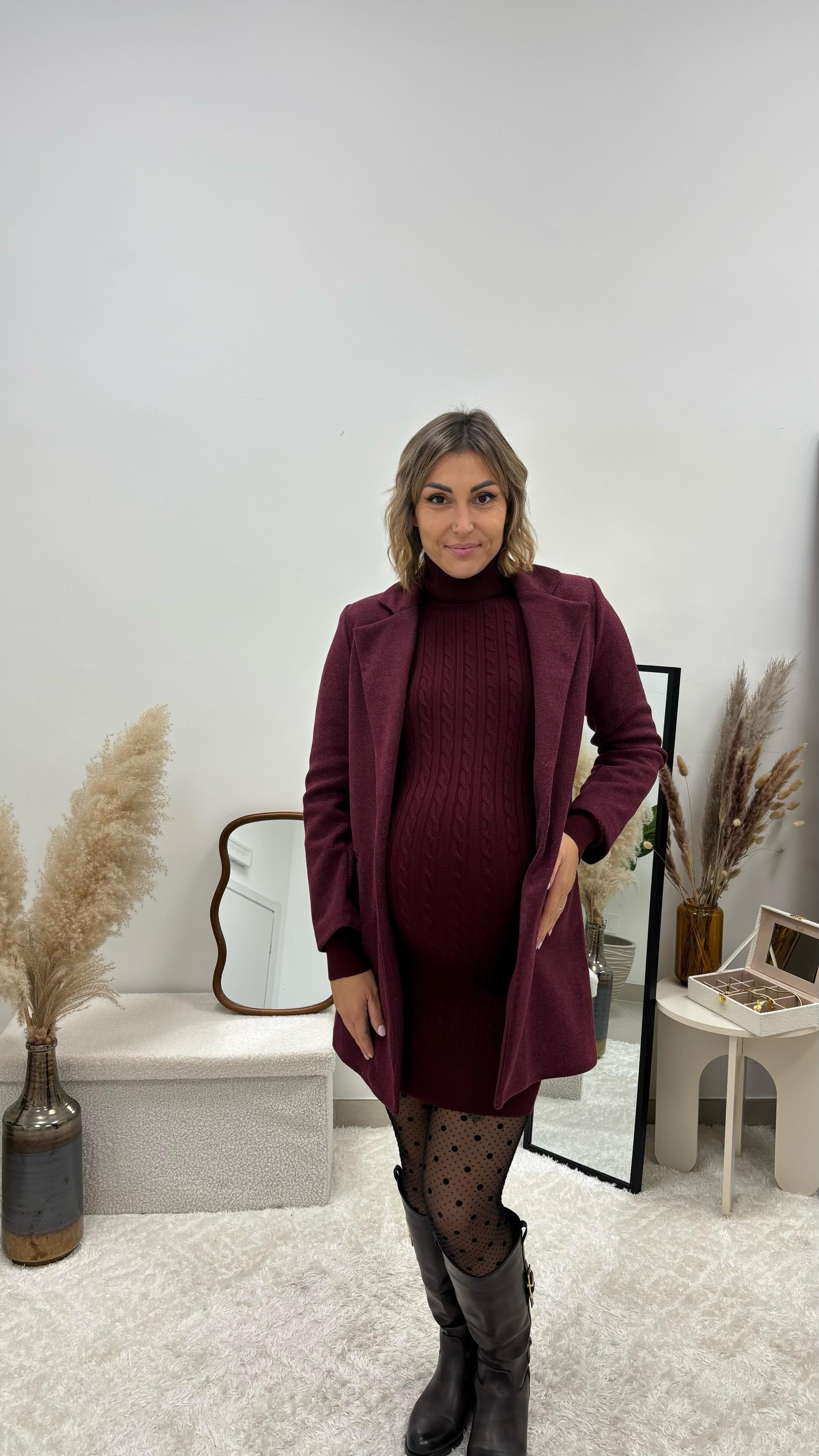 Coat Regular Fit Burgundy