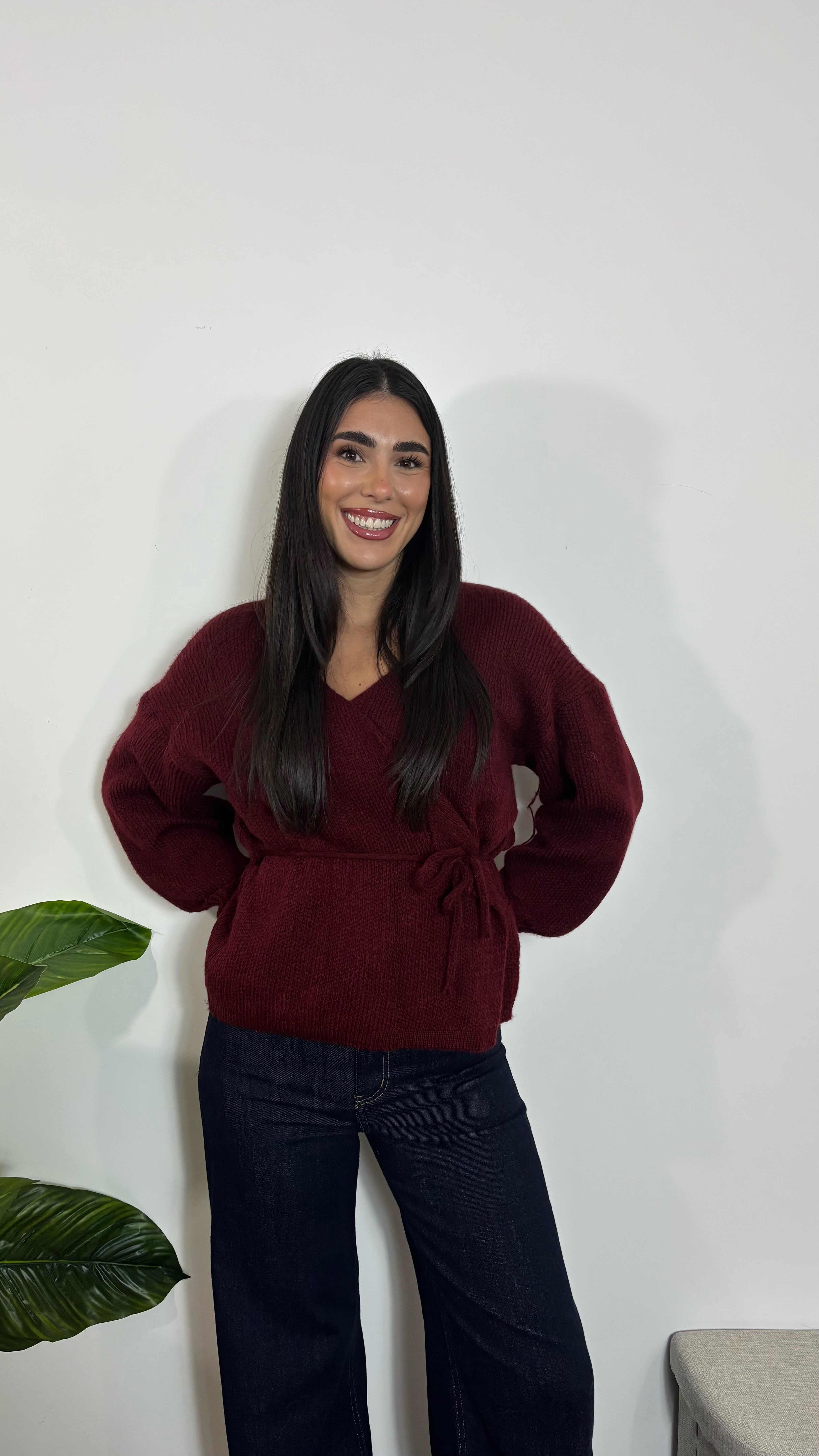 Cardigan Incrociatina Burgundy