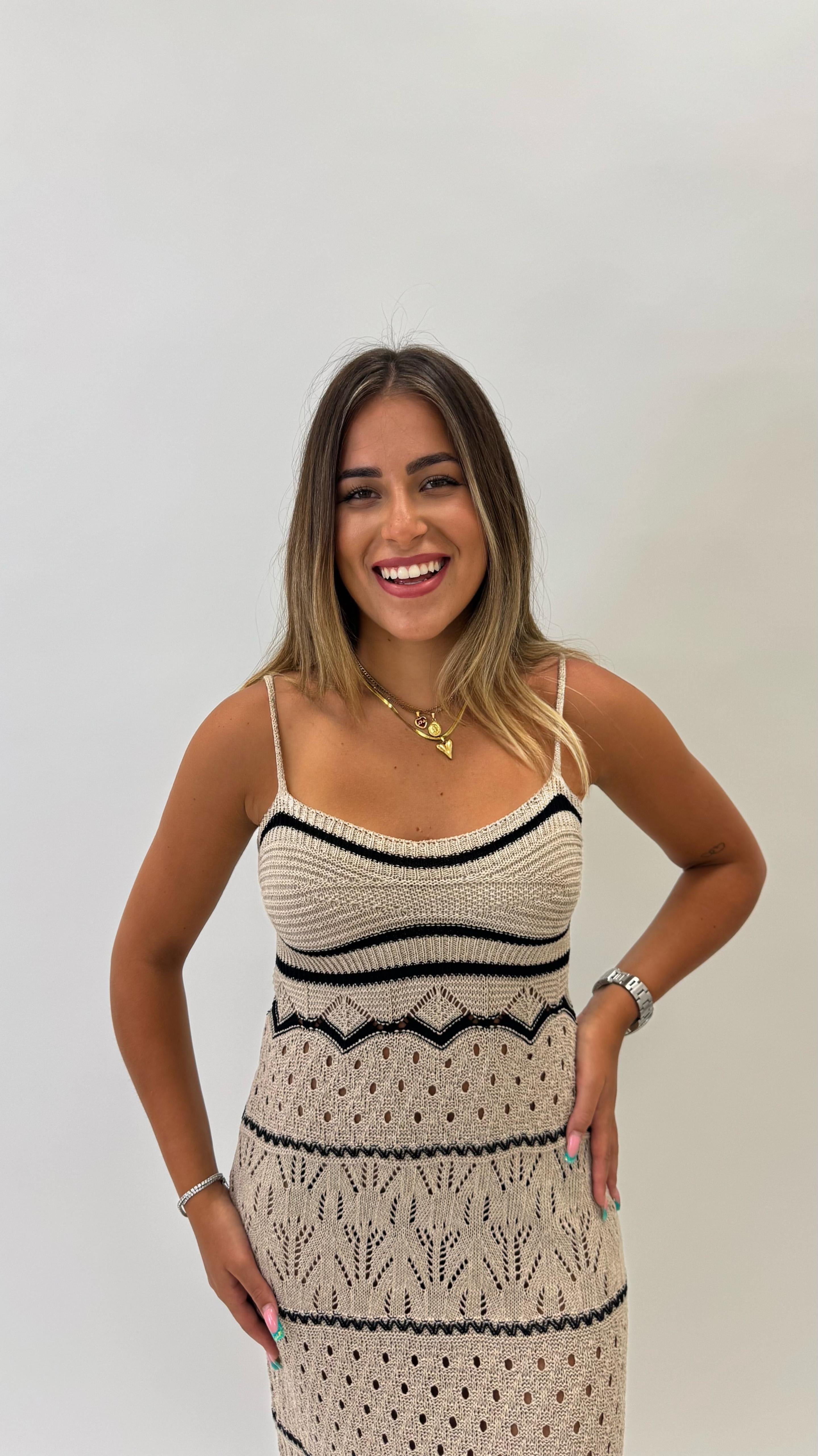 Abito Panarea Crochet Nude