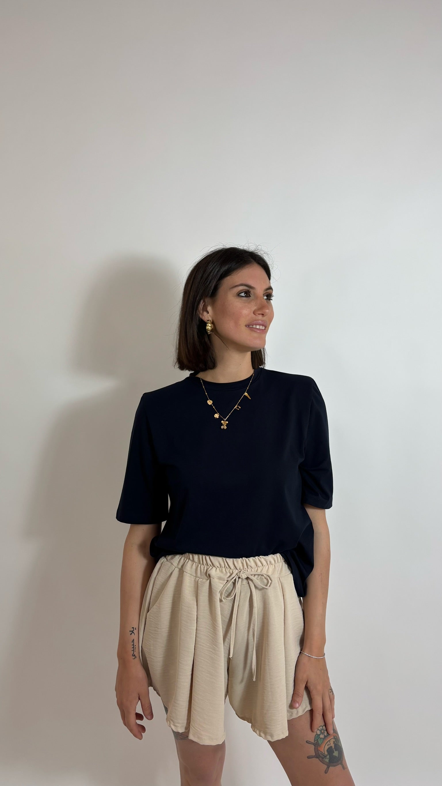 T-shirt con Spalline Blu