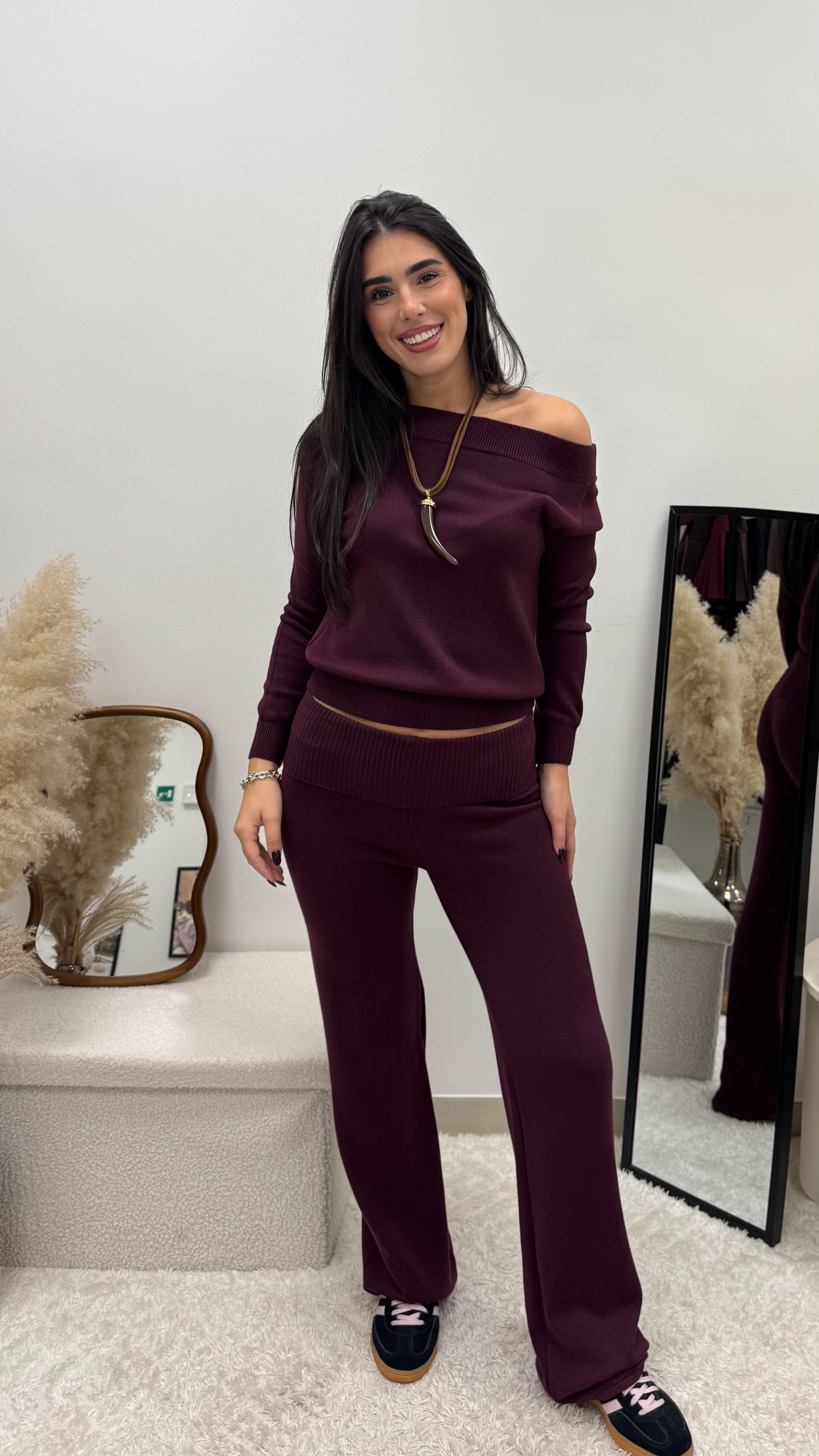 Pantalone Soft Comfort Burgundy