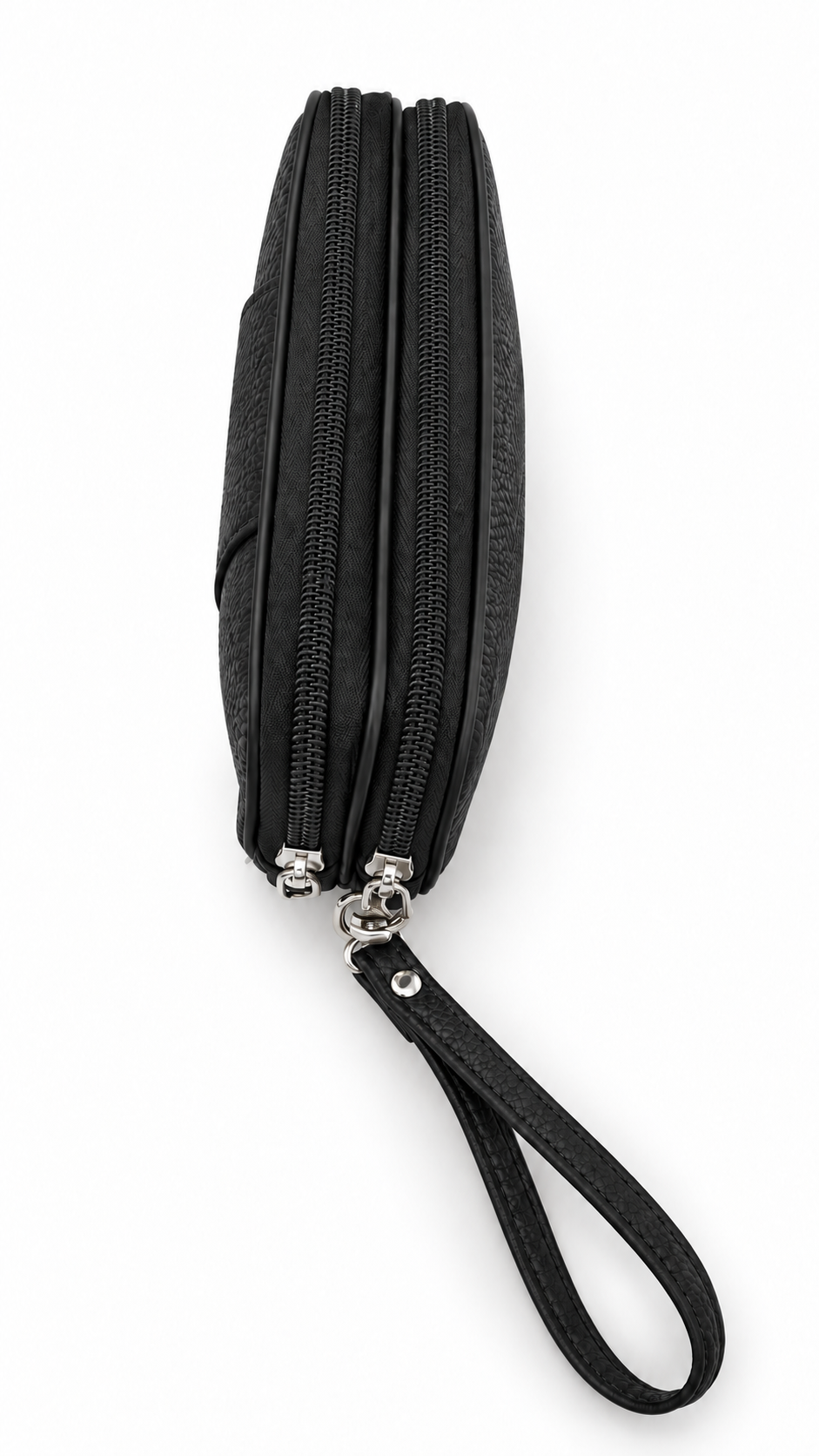 Pochette Uomo Double Zip Nero