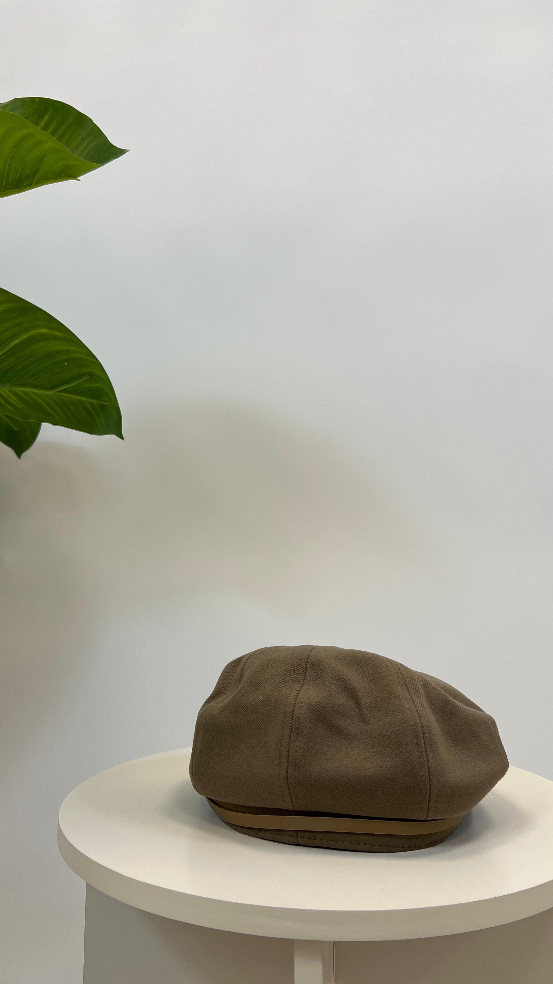 Cappello Baker Boy Olive Brown