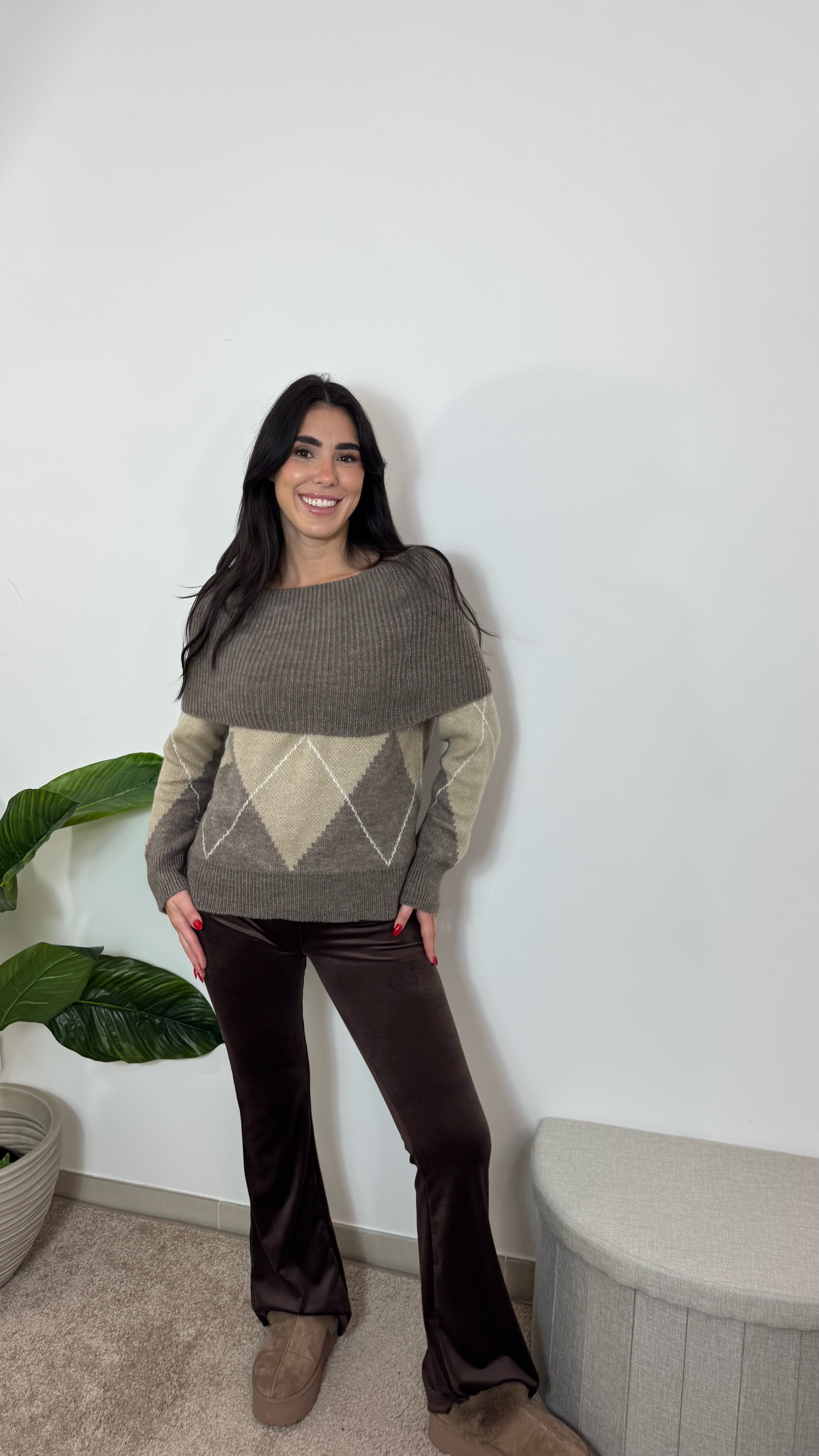 Panta Flare Velvet Choco