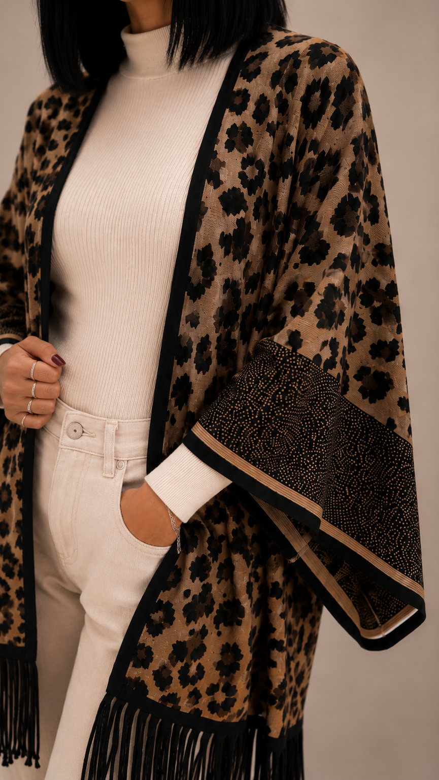 Cardigan Manica Campana Leopard