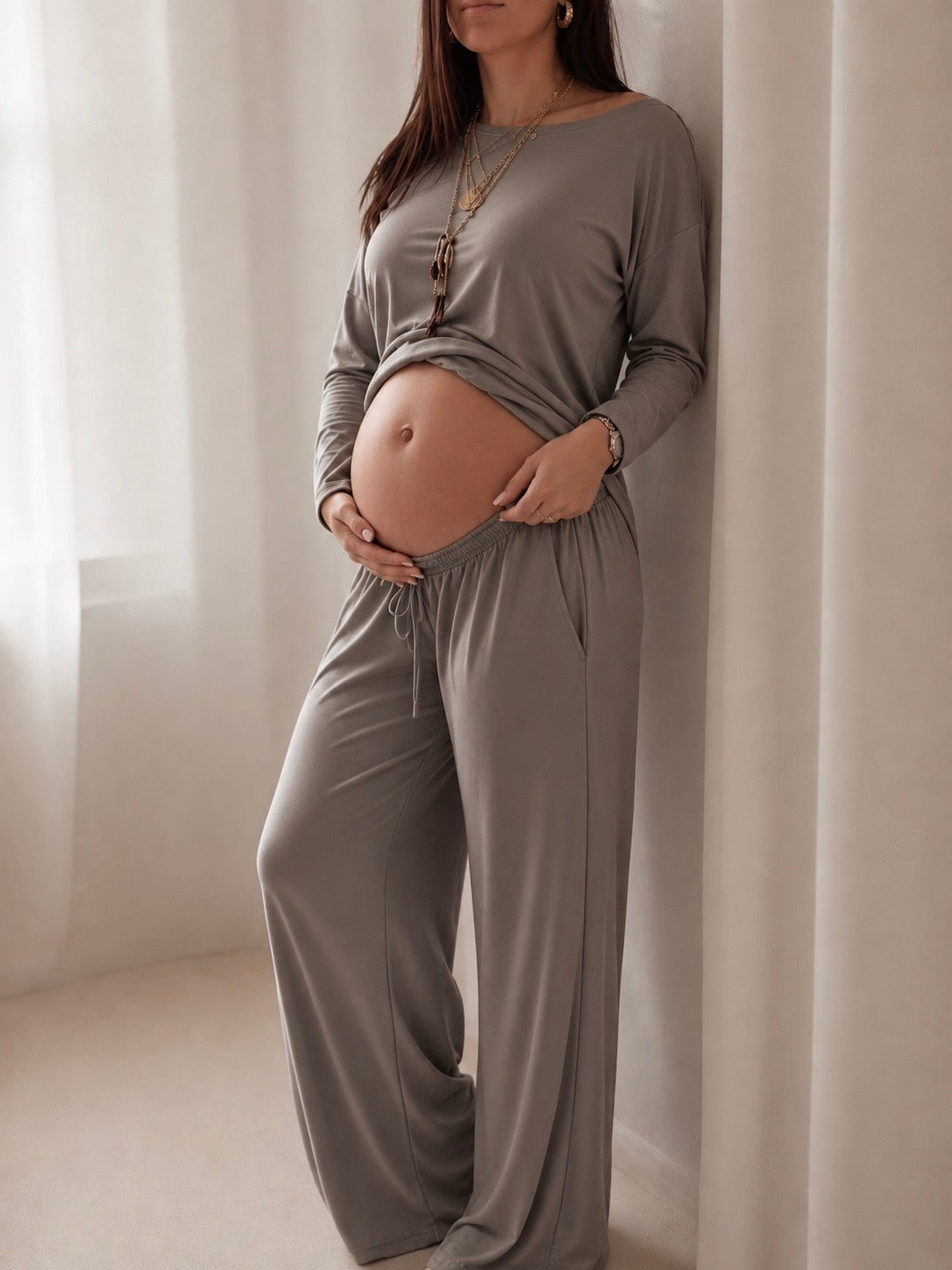 Pantalone Cozy Spring Summer Second Skin / Tortora