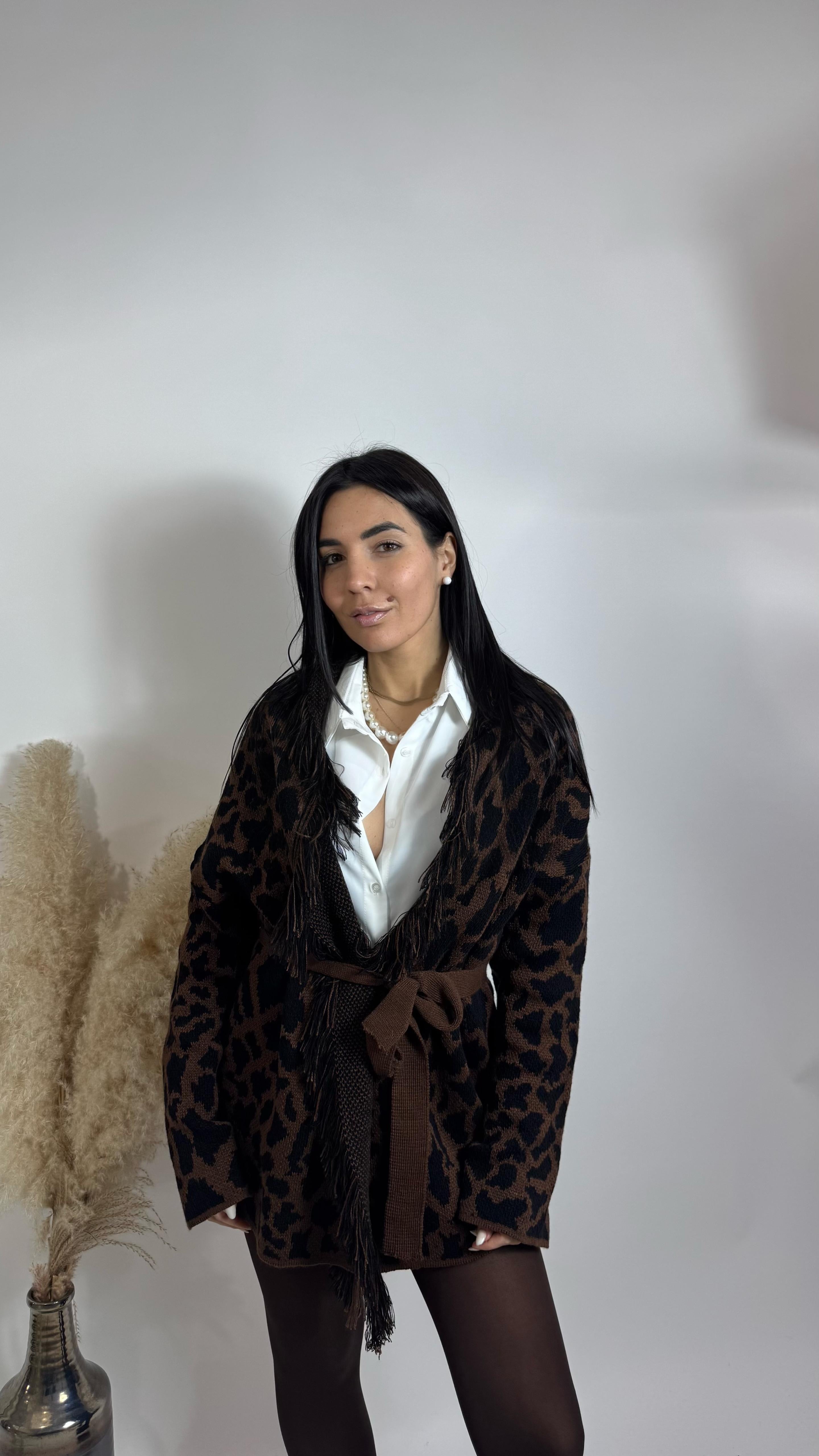 Cardigan Etnico Animalier