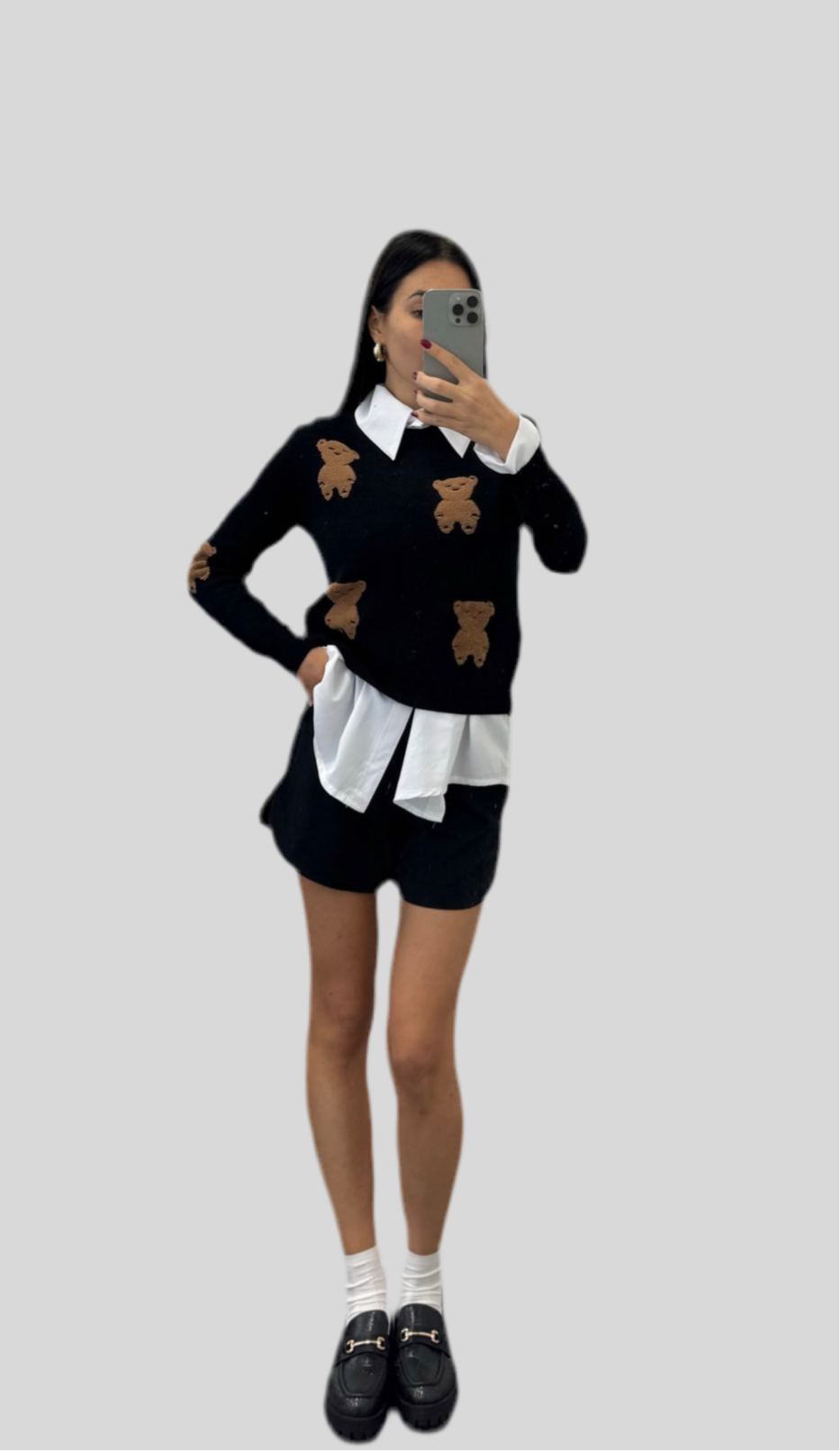 Shorts tessuto classico Nero