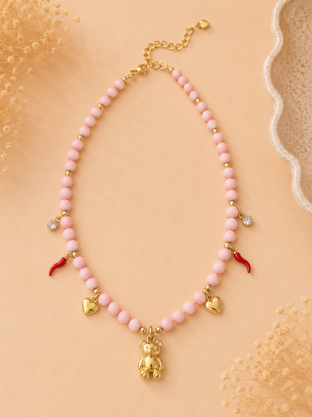 Collana Teddy Pink