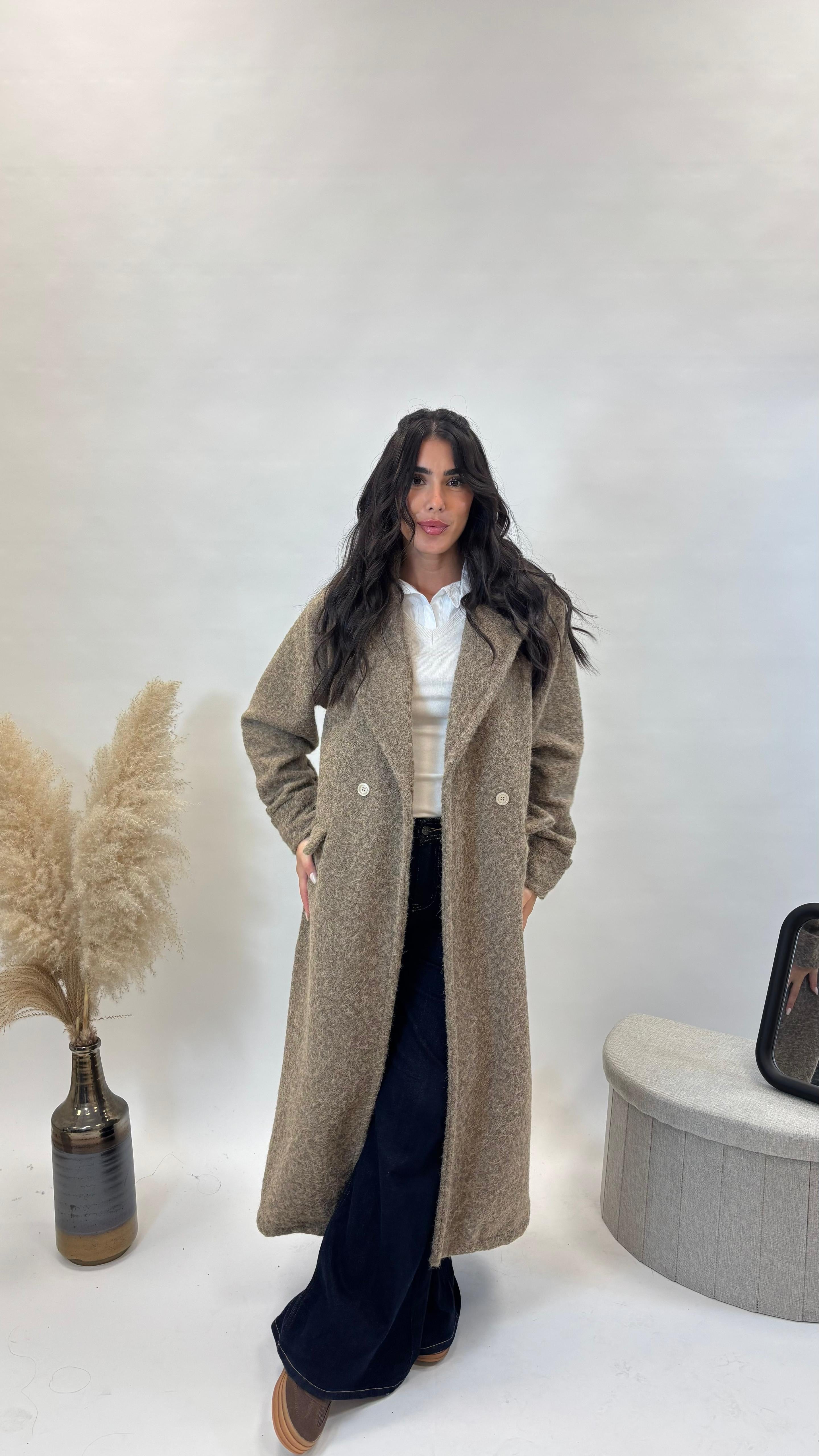 Cappotto Simil Teddy Tortora