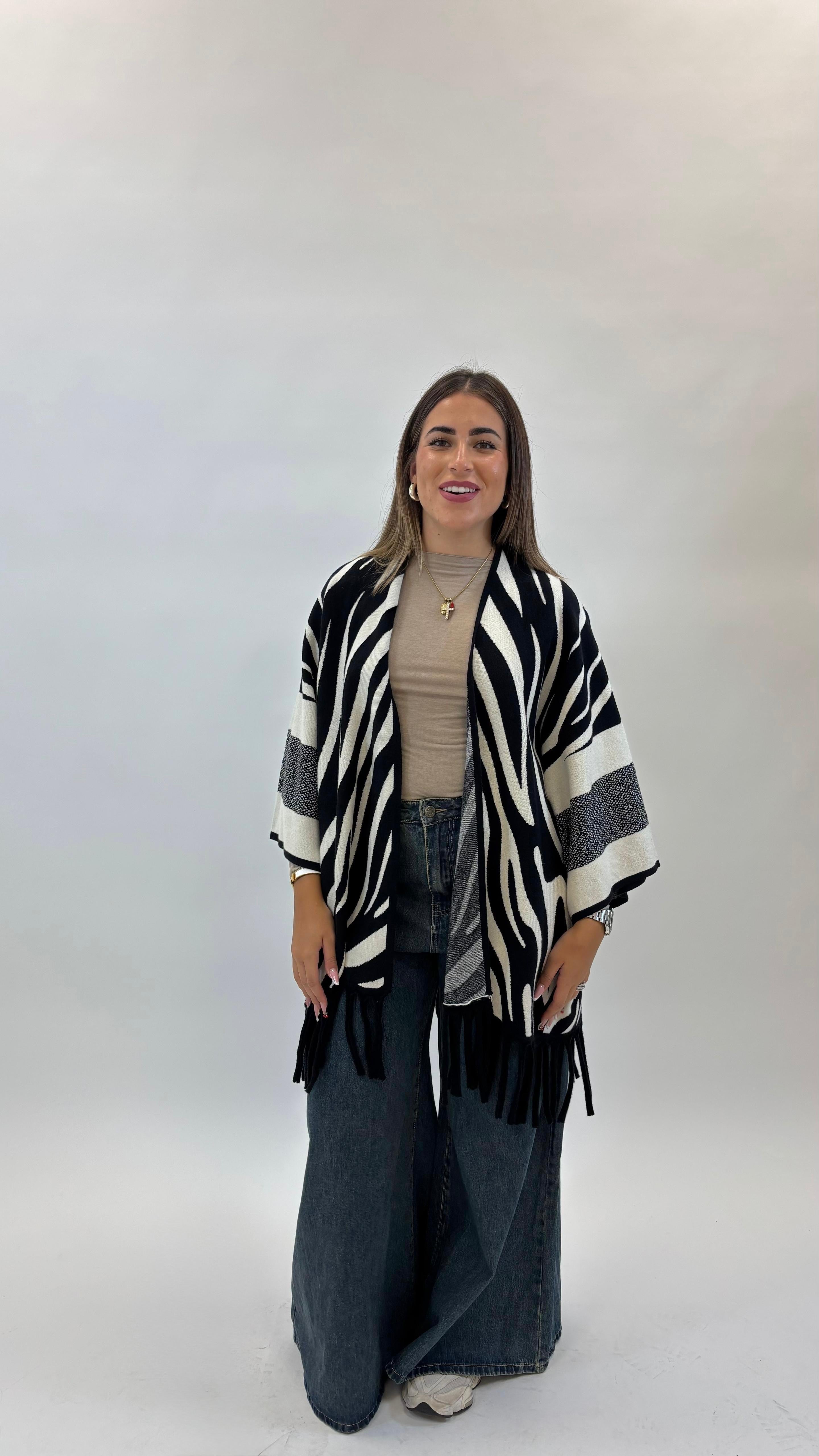 Cardigan Over Top Quality Zebra
