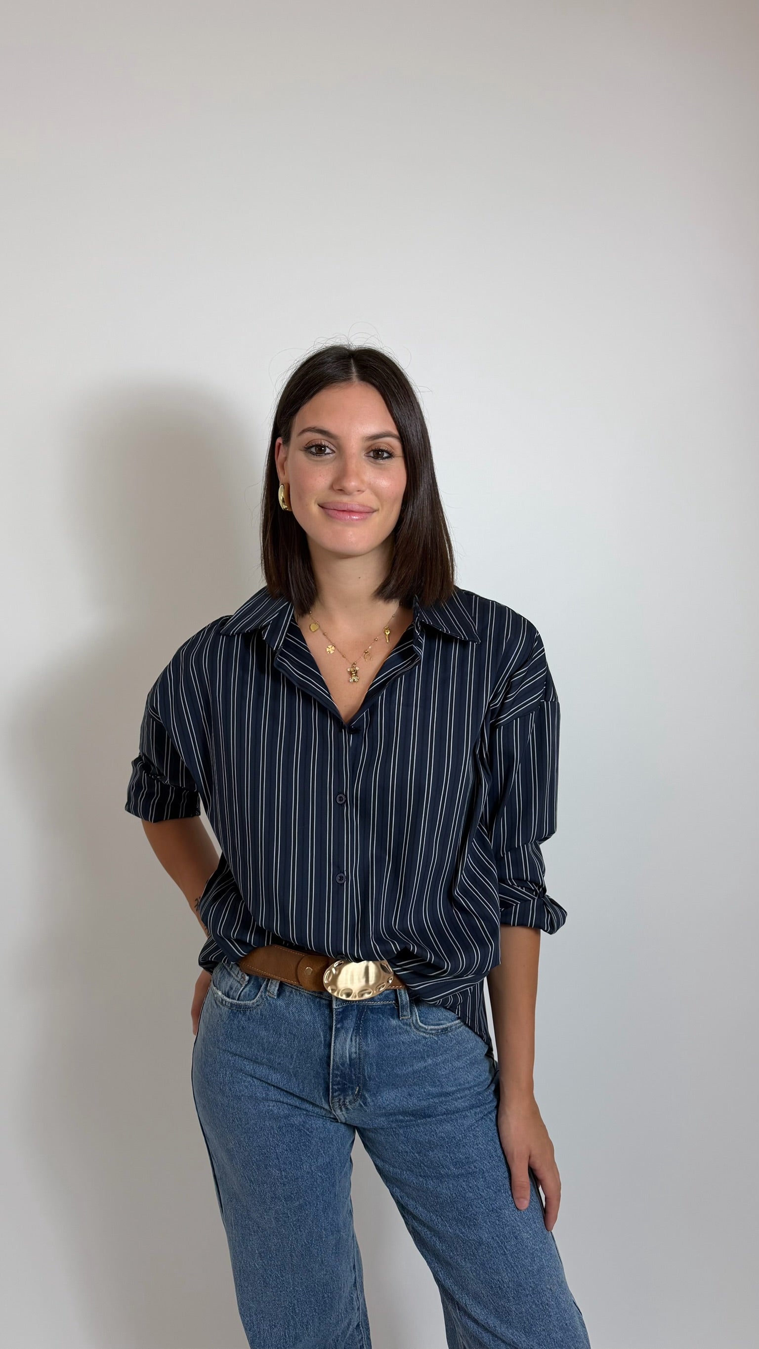 Camicia Daily Stripe Nera