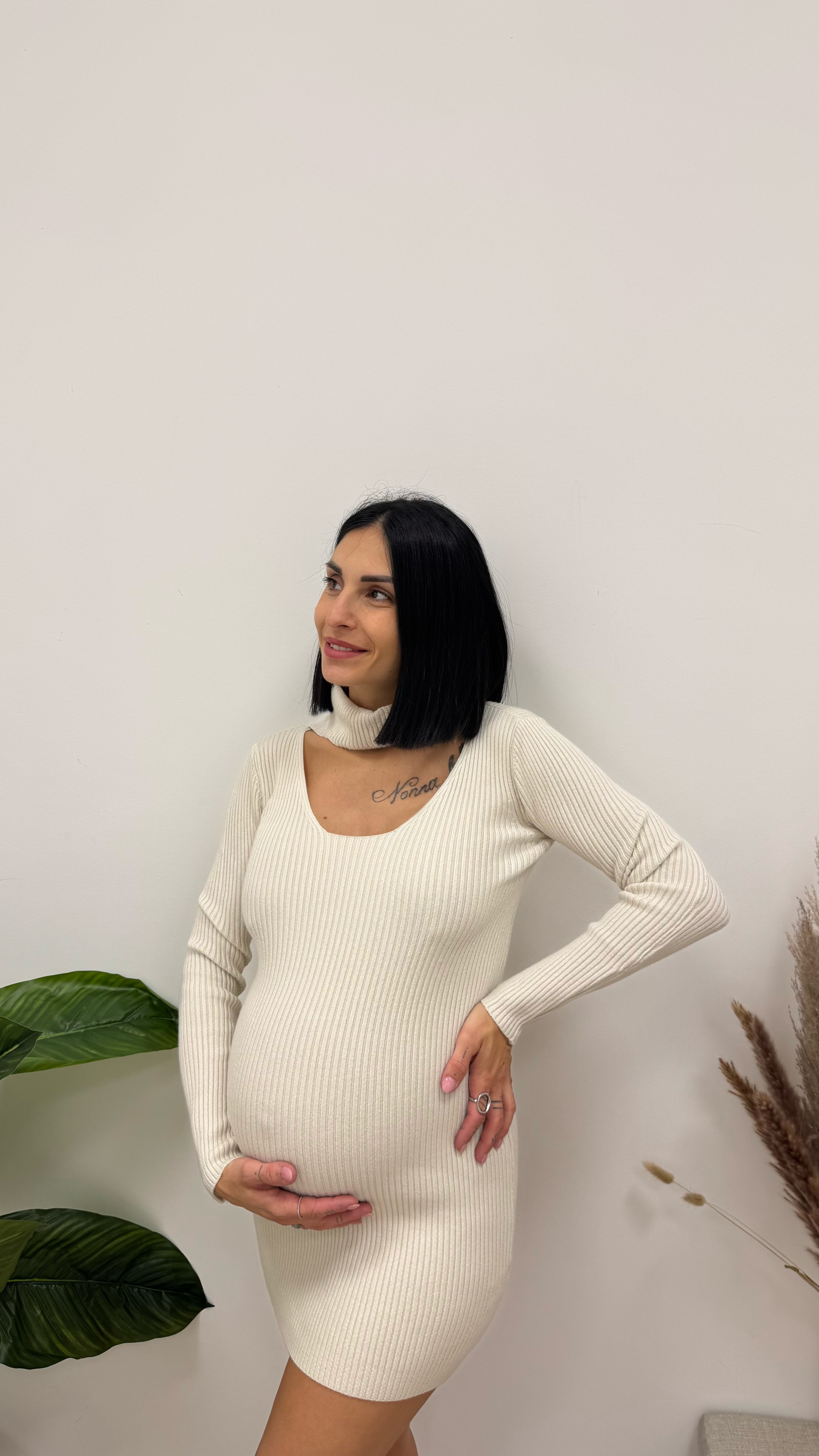 Abito Chocker Touch Burro