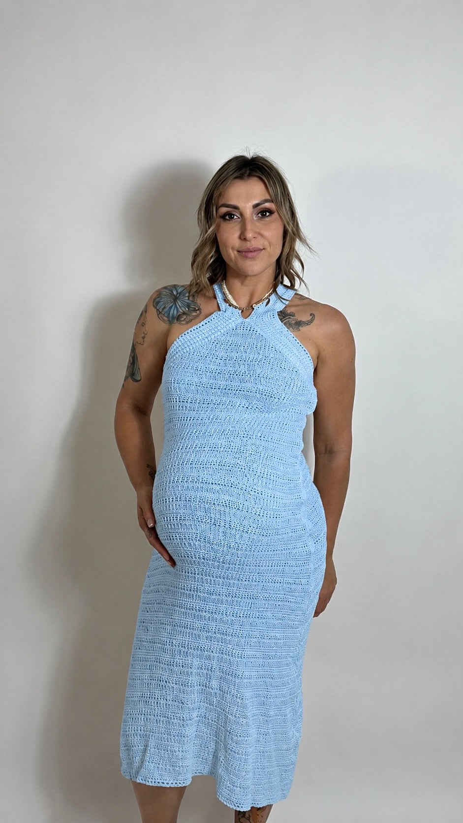 Abito Crochet Scollo America Sky