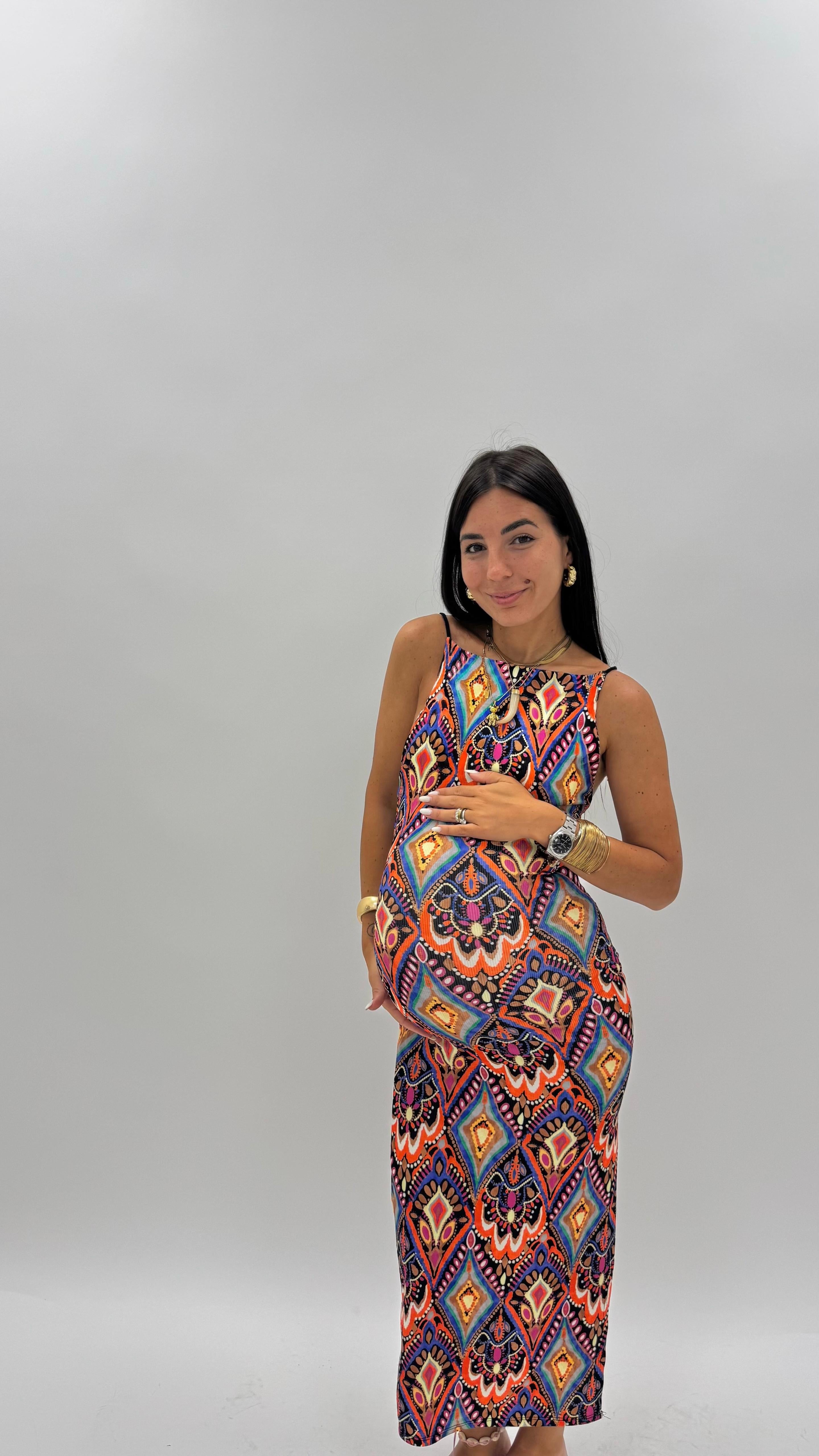 Abito Boho Stampa Black