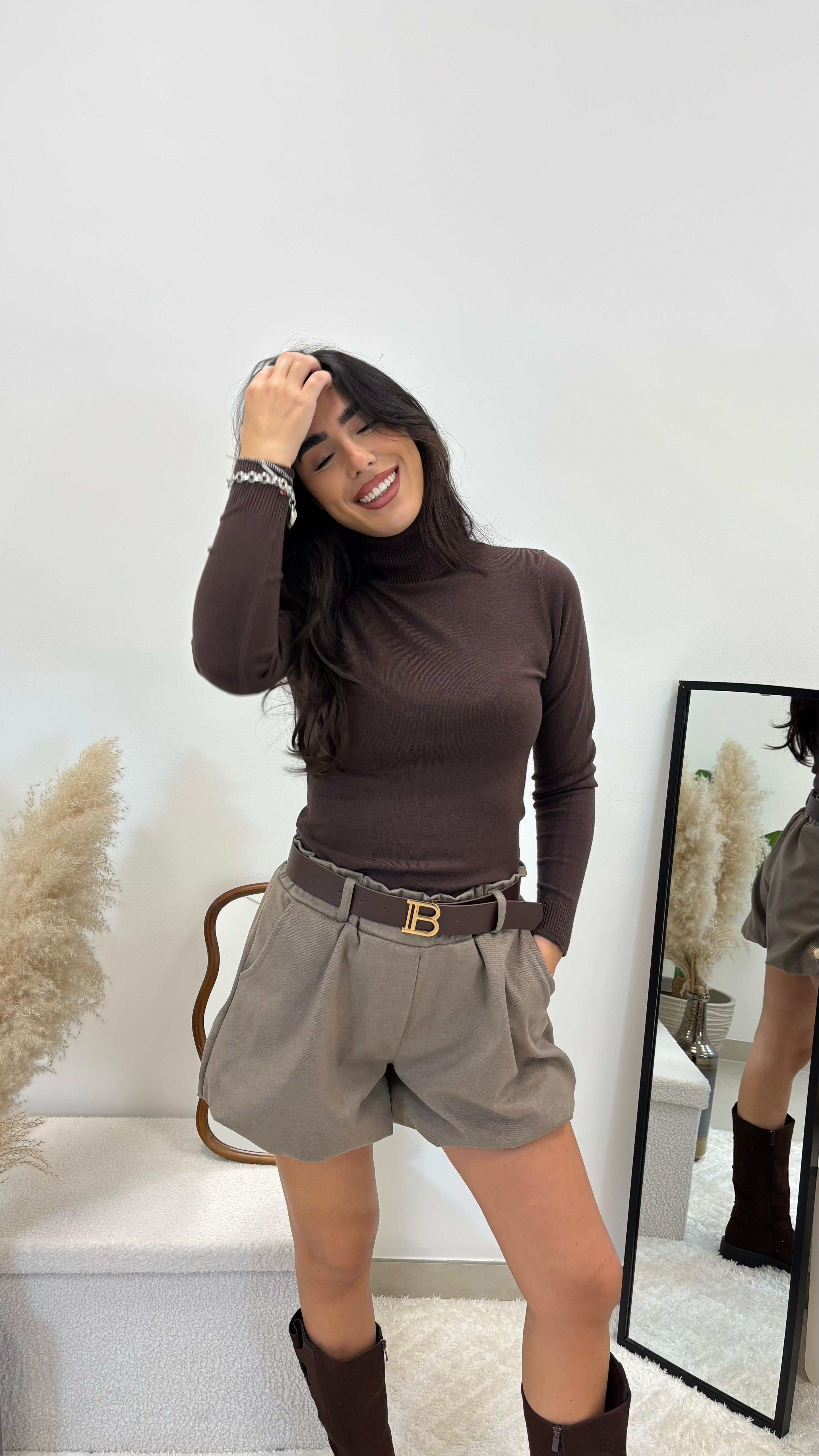Short Balloon Cinta Inclusa B Tortora