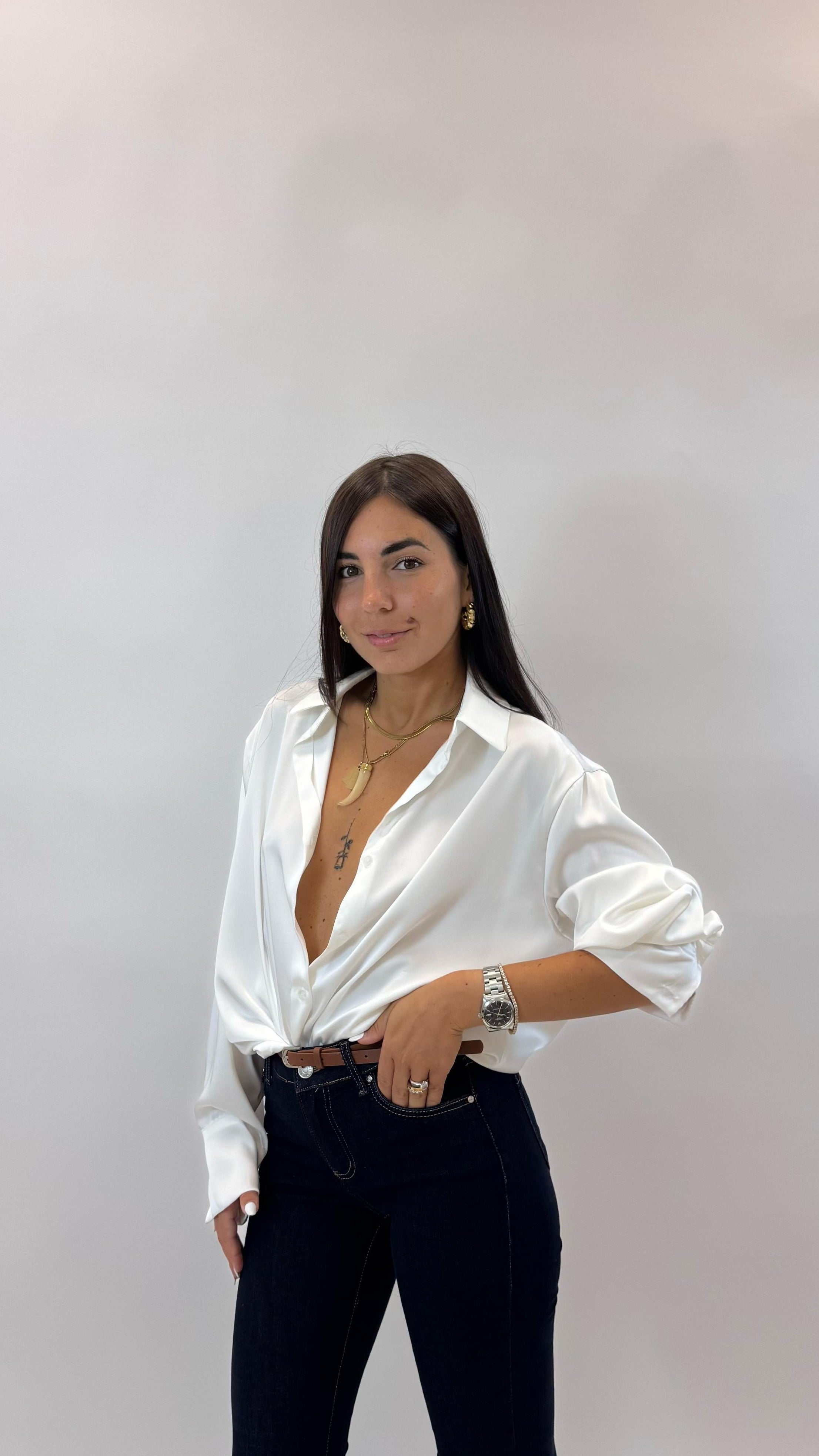 Camicia Silk Bianca