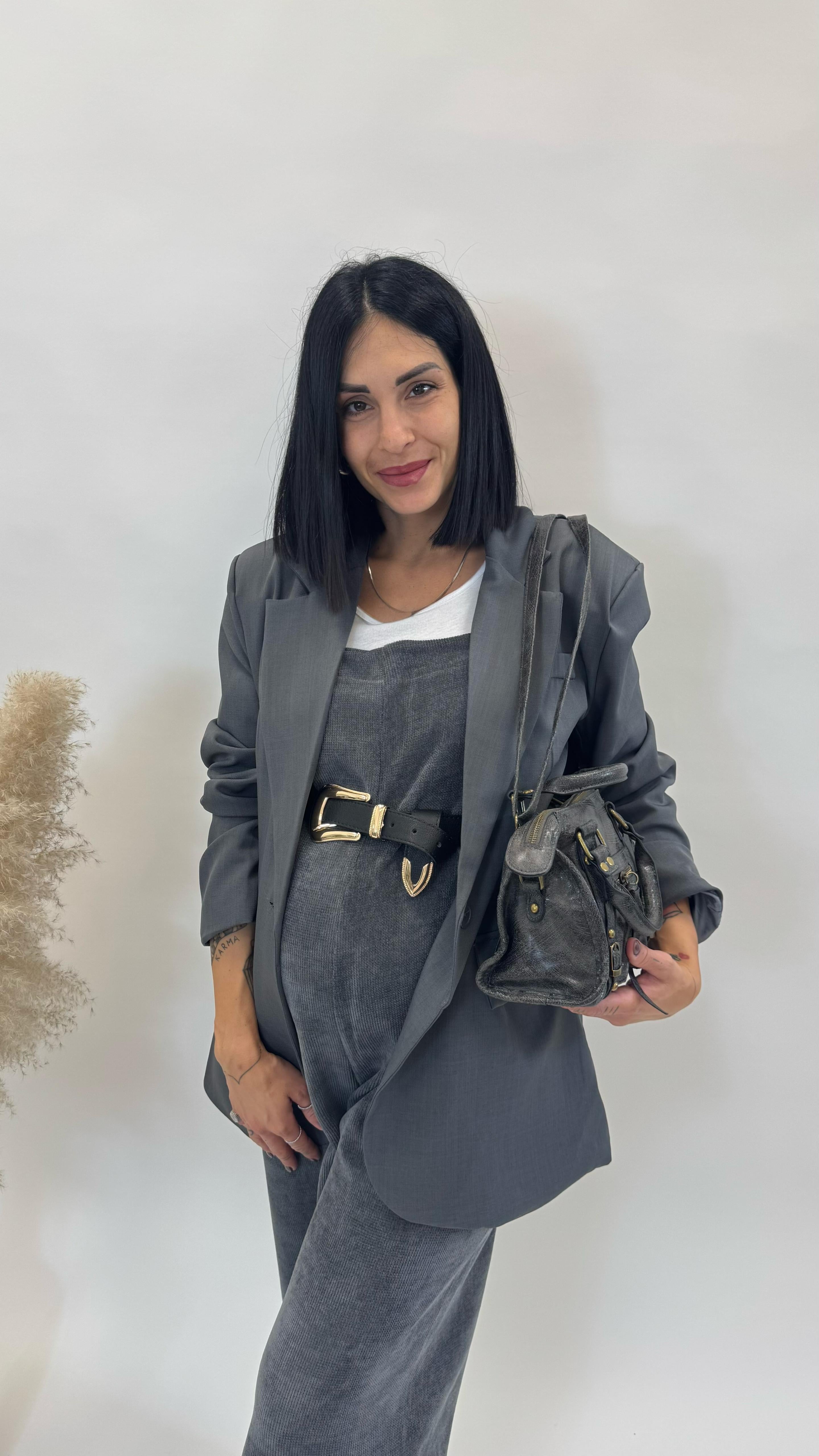 Salopette Comfy Grigio Antracite