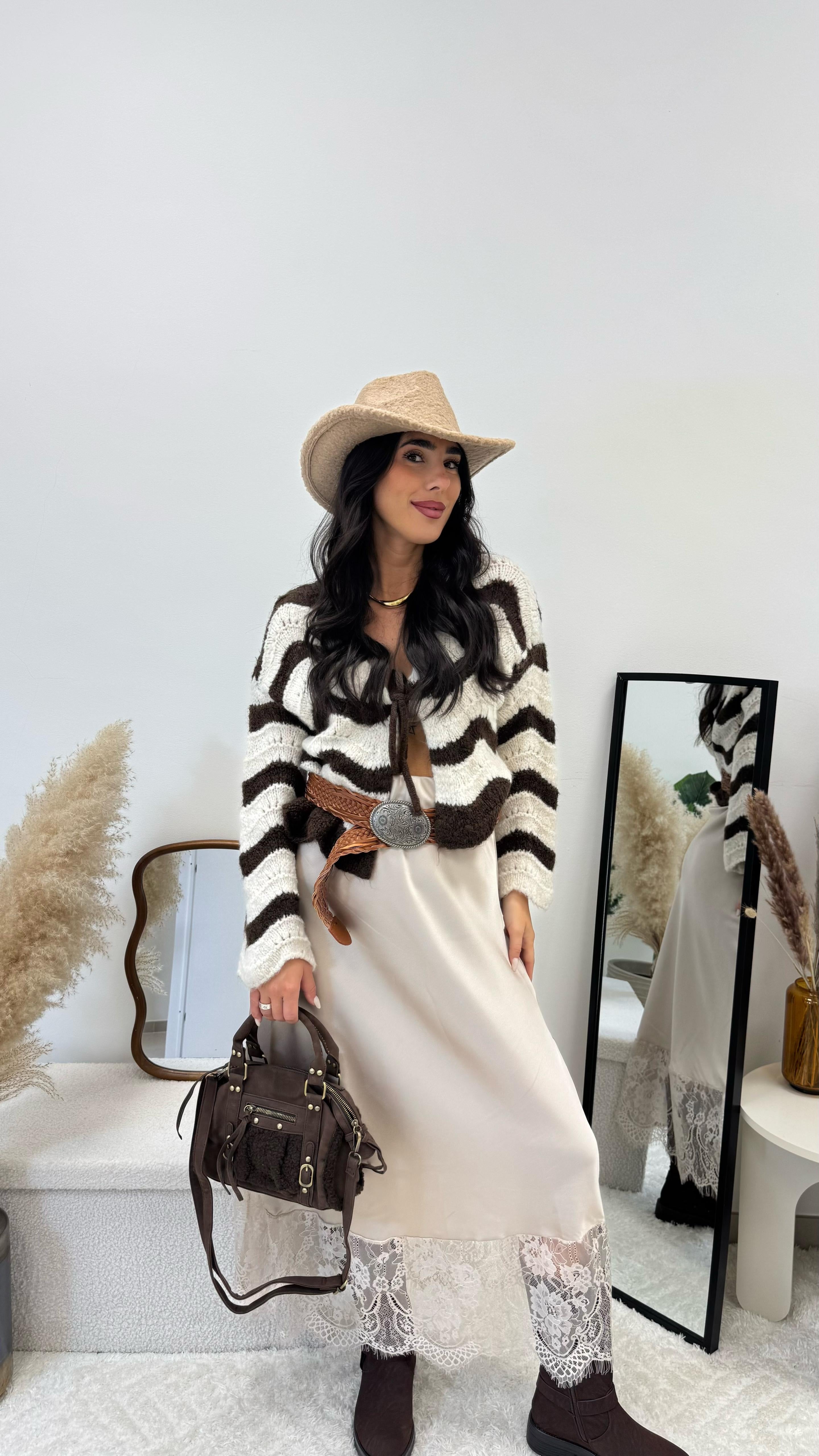 Longuette Silk&Lace Burro