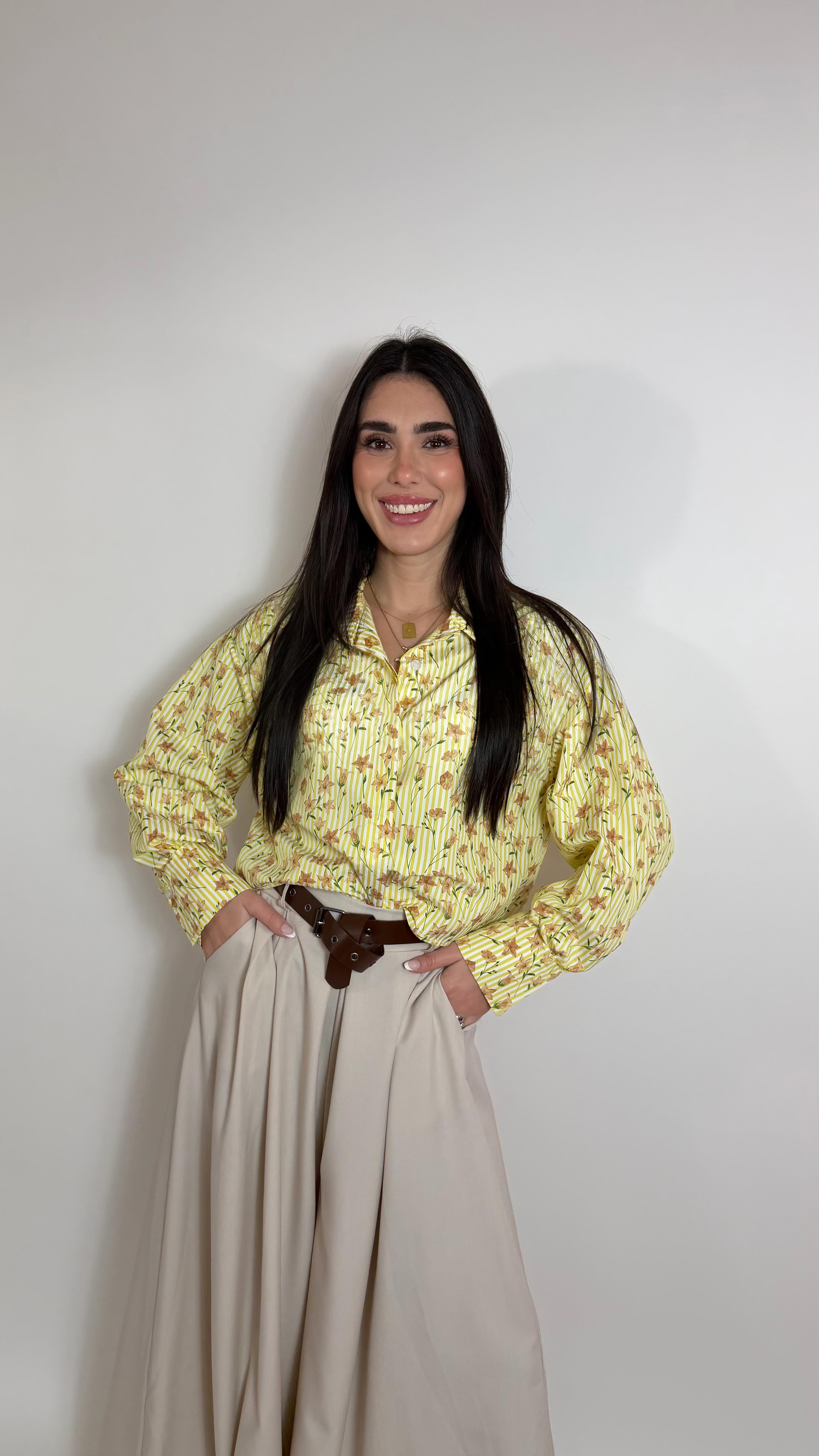 Camicia Romantic Bloom Gialla