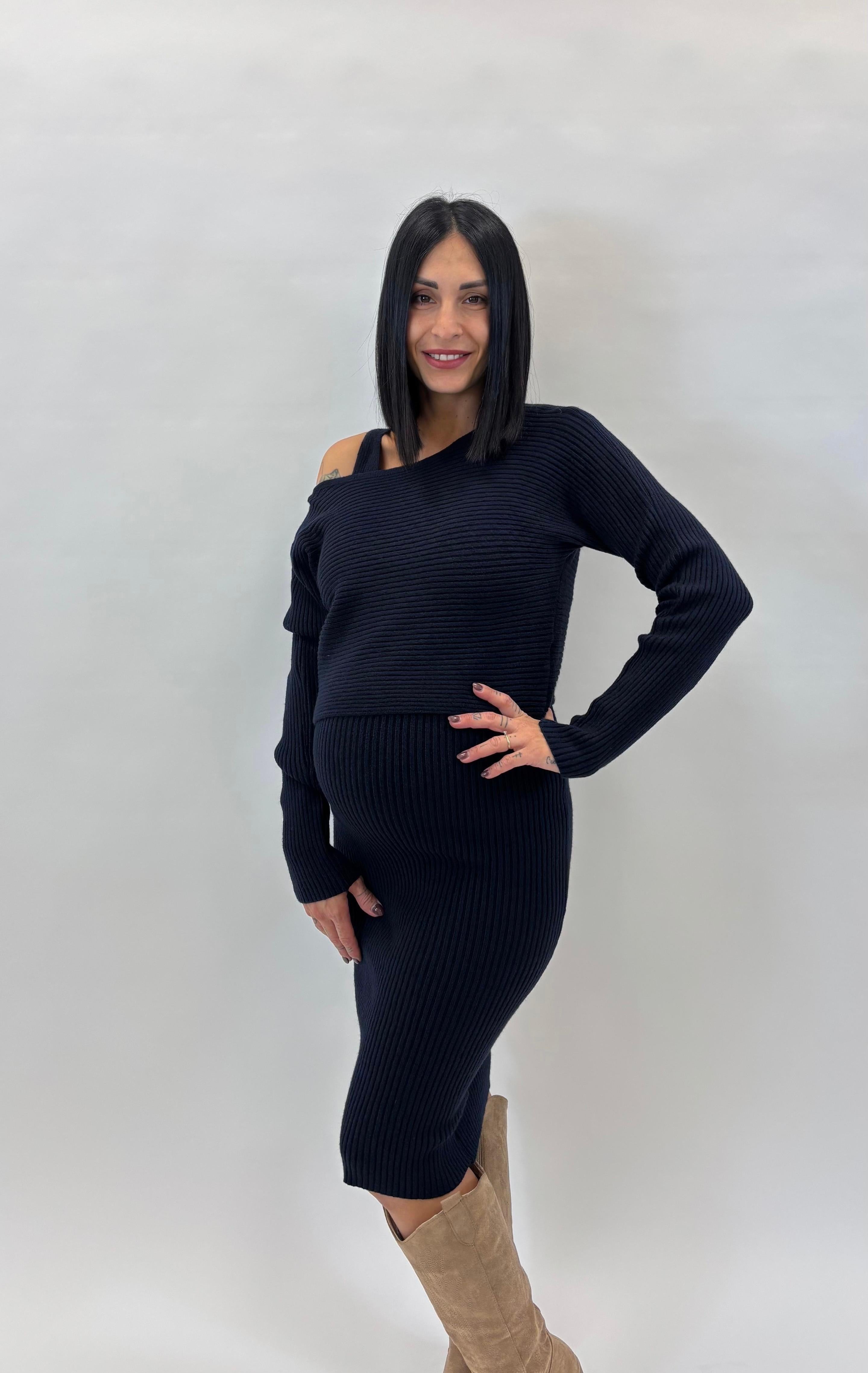 Abito Due Pezzi Blu Notte