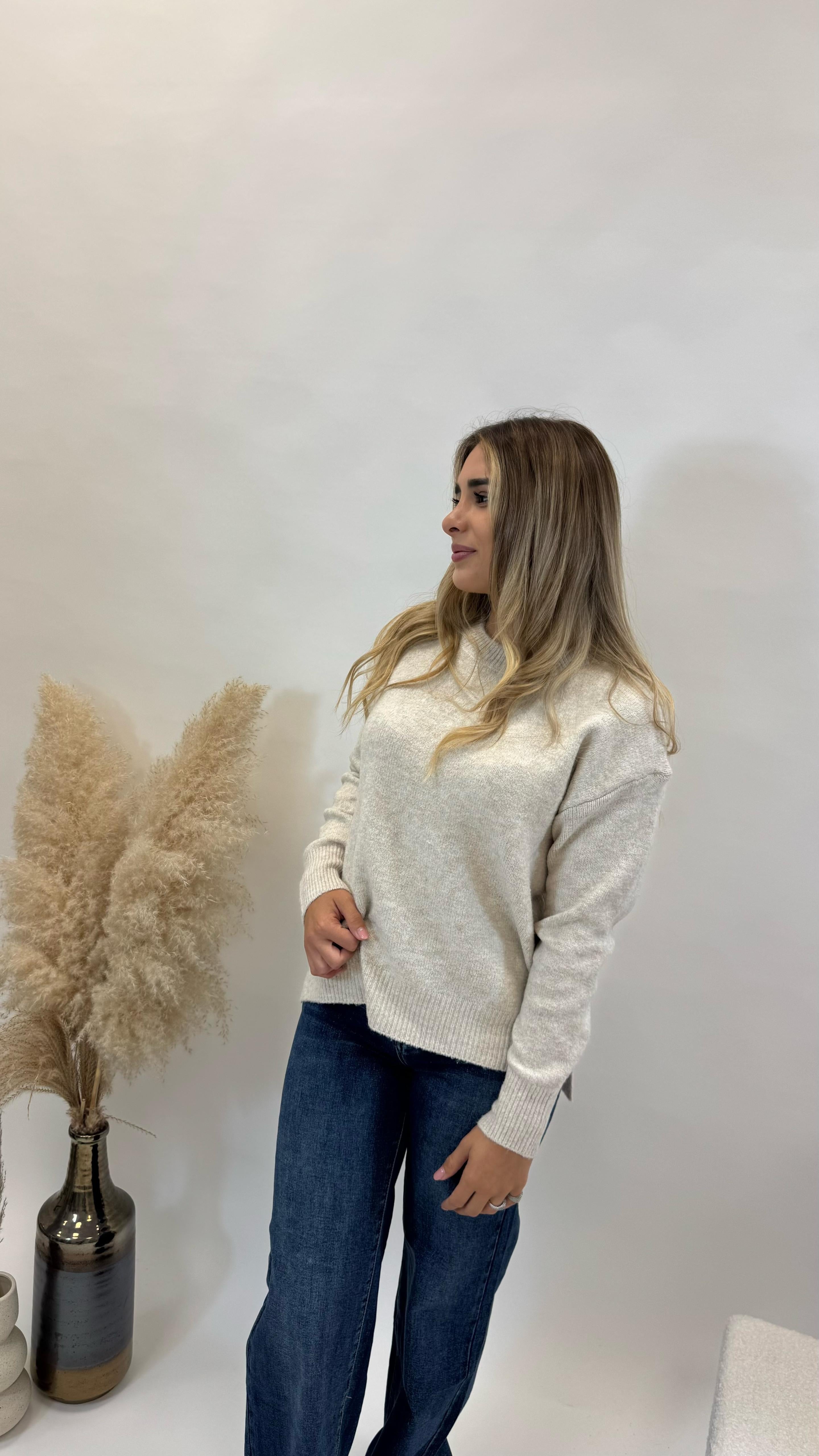 Pull Misto Mohair Ecru