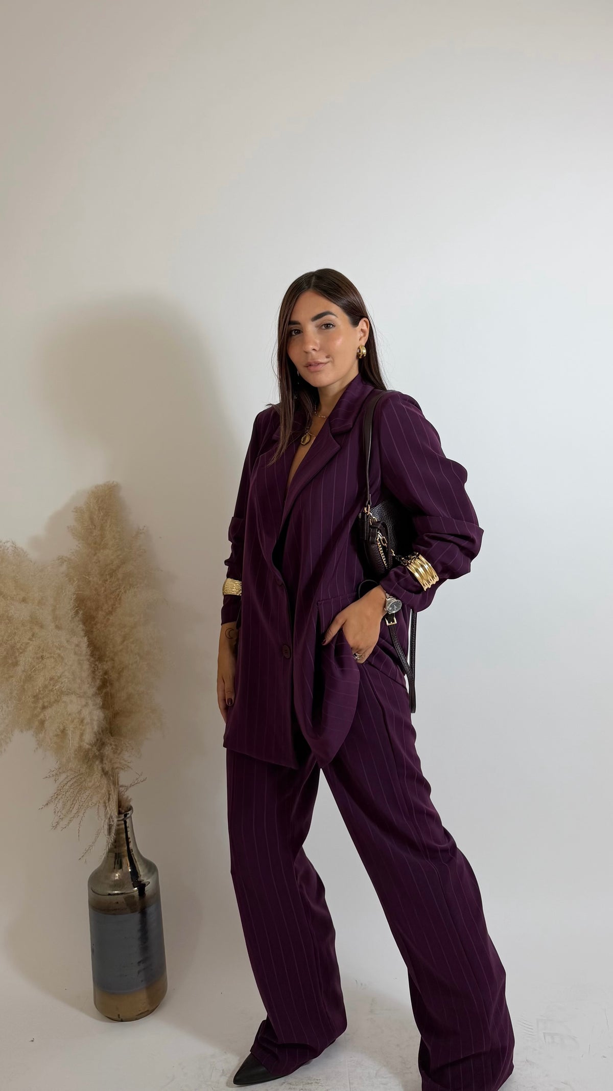 Tailleur Gessato Malva
