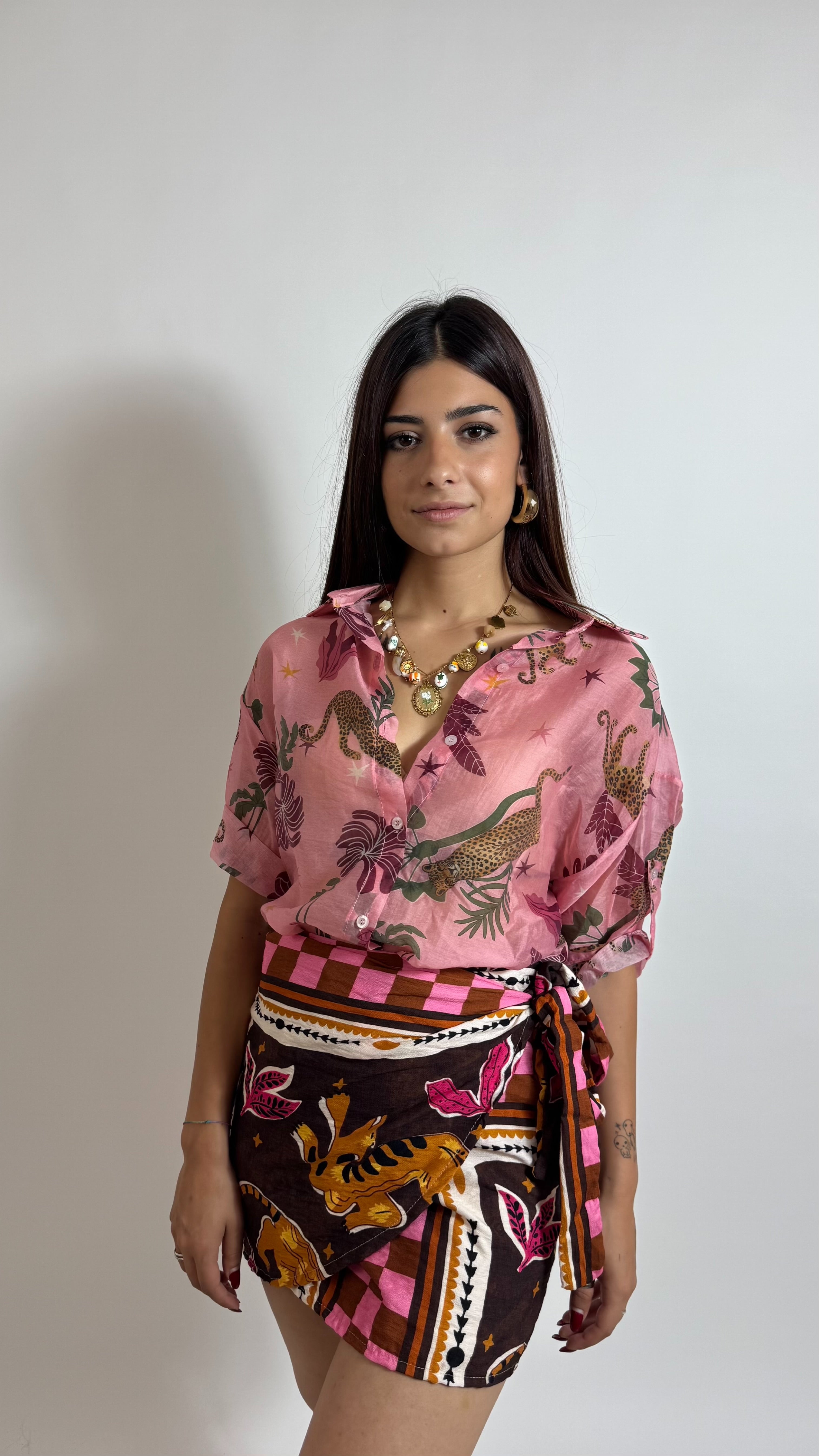 Camicia Soft Leopard Pink