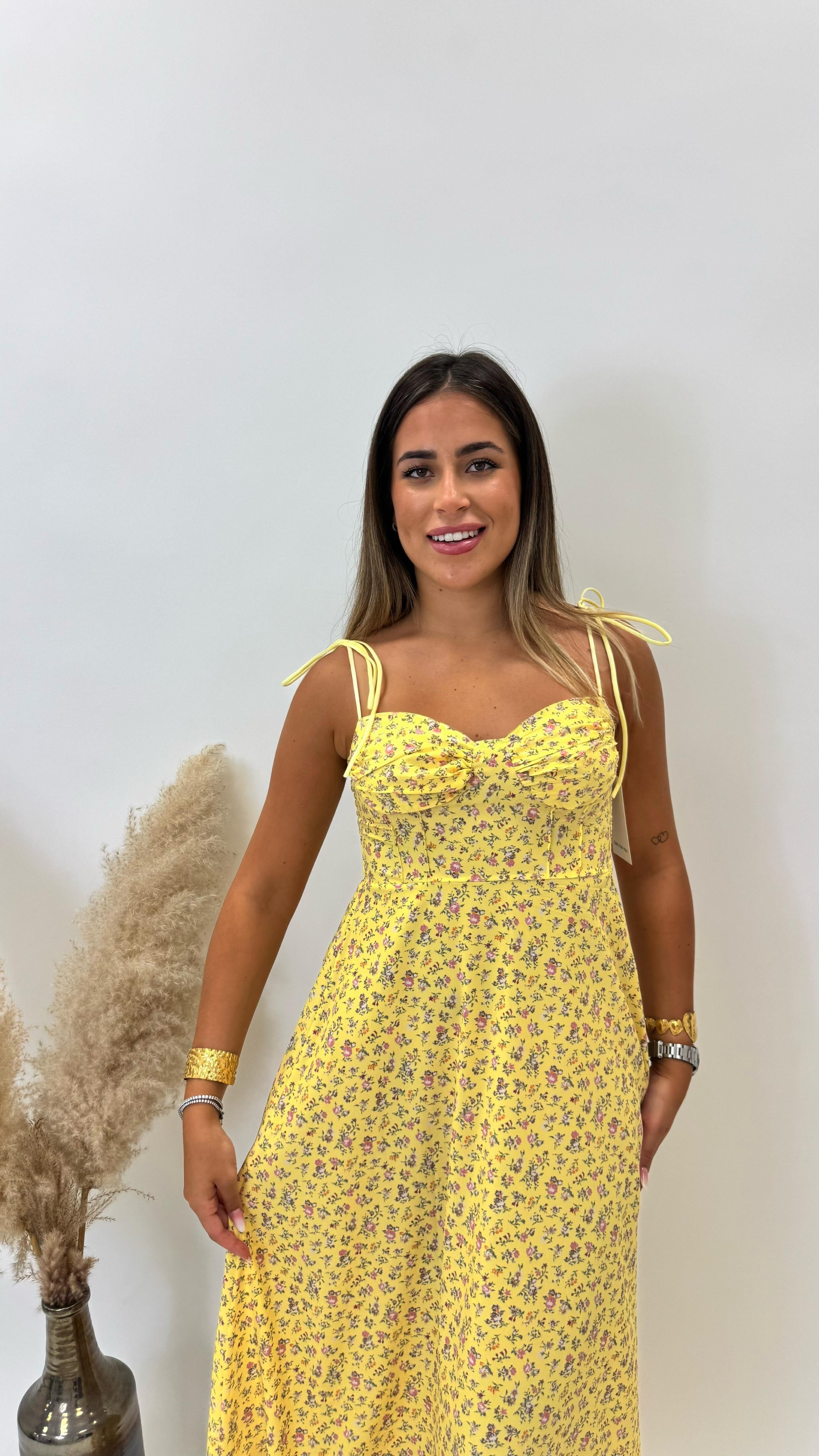 Abito Alice Flowers Giallo