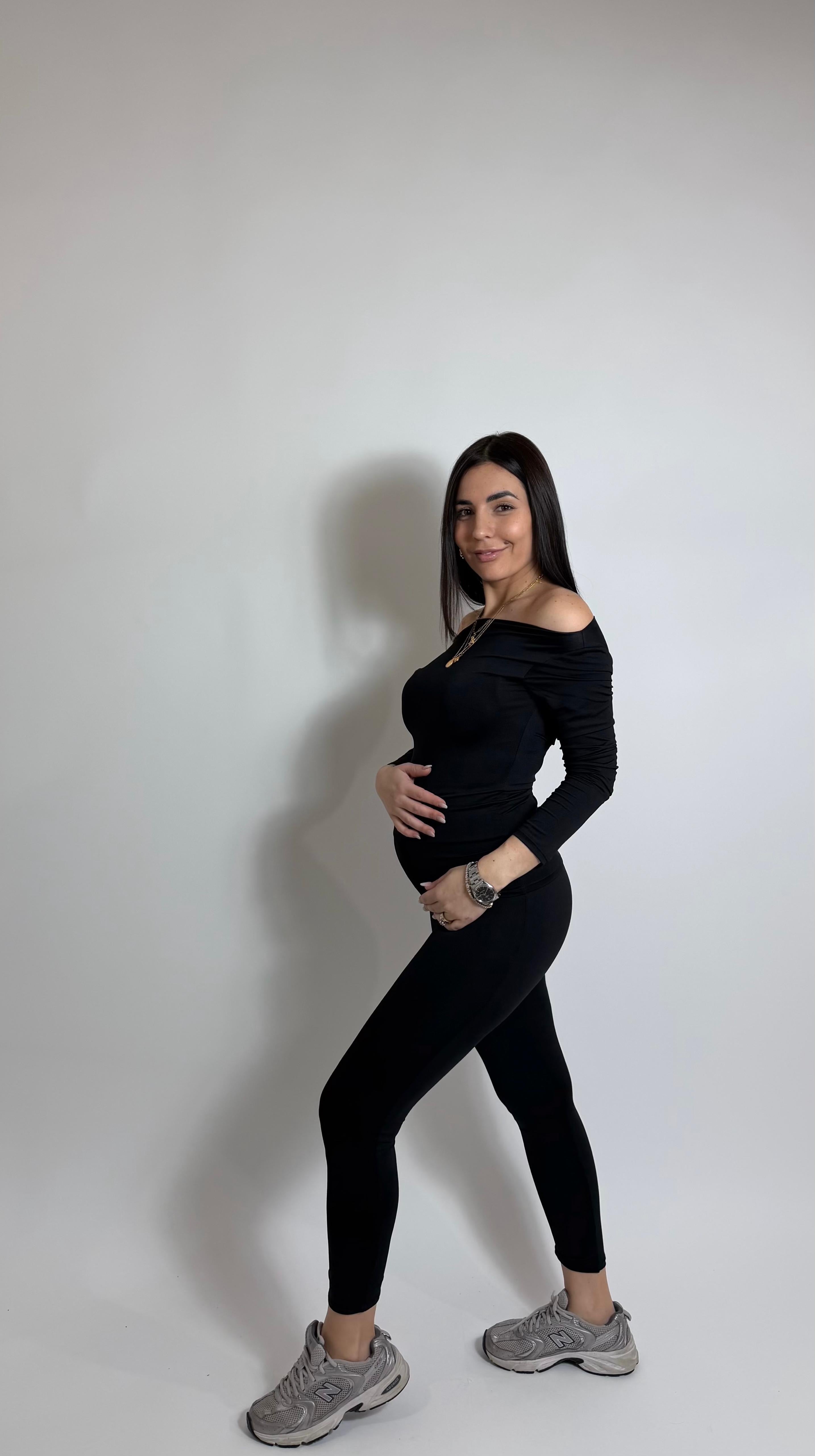 Leggins Second Skin - Sigaretta / Nero