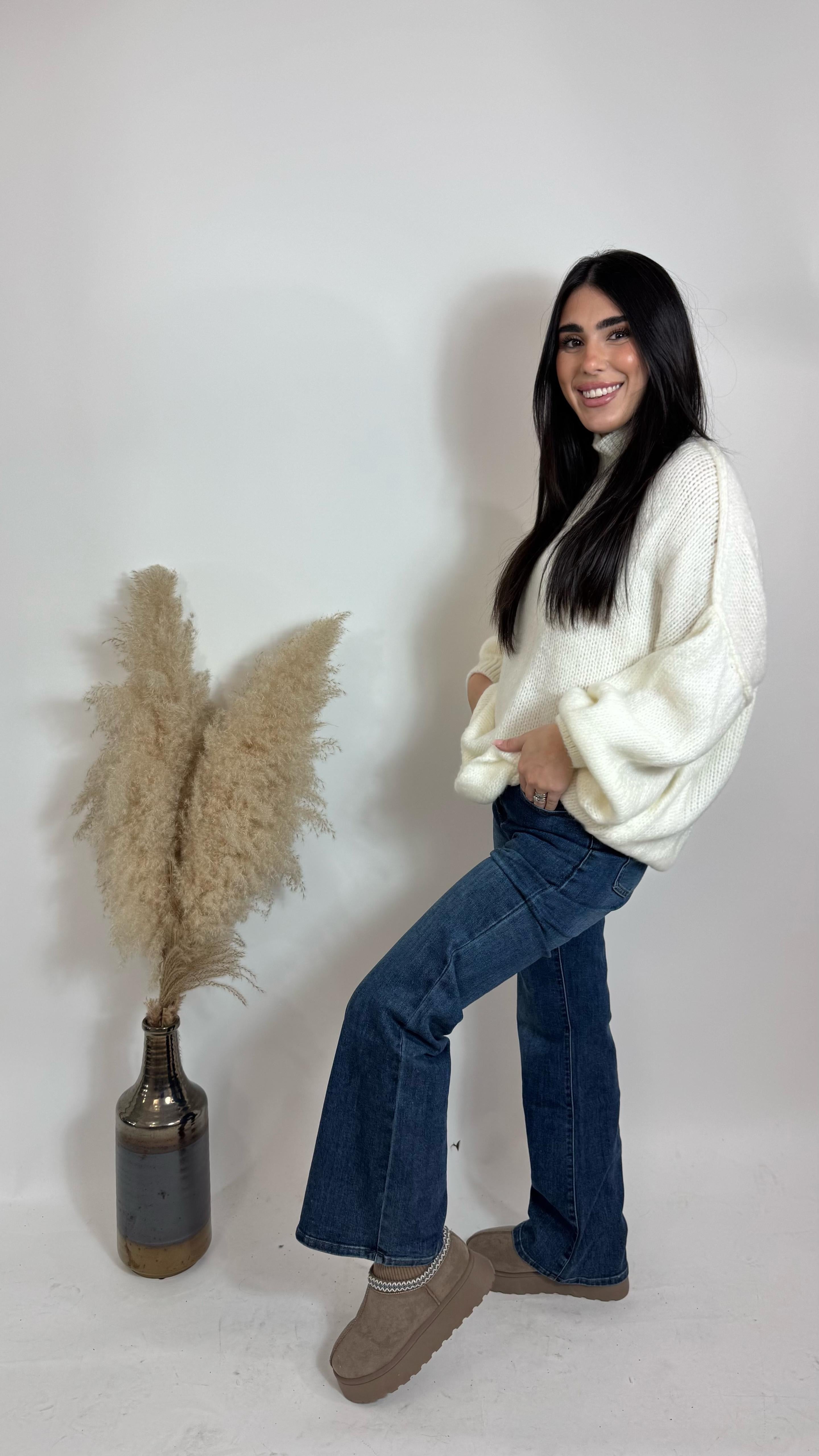 Denim Wide Leg Lavaggio Scuro