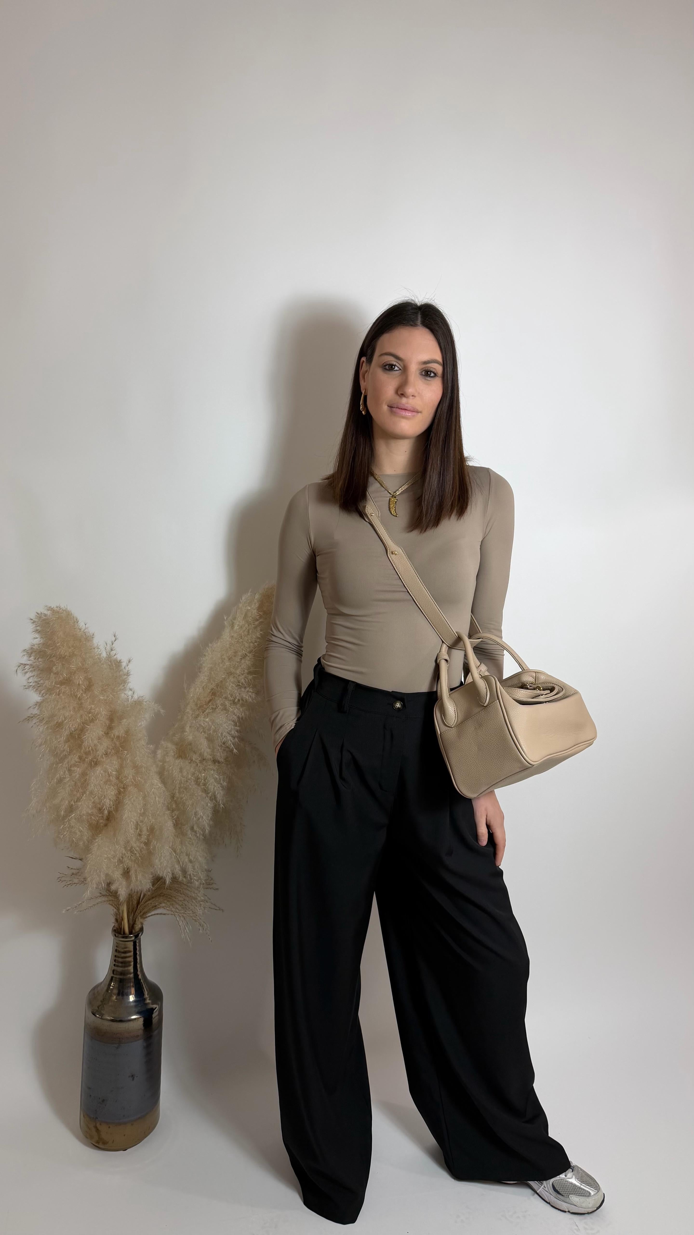 Pantalone Relax Gamba Ampia - Nero