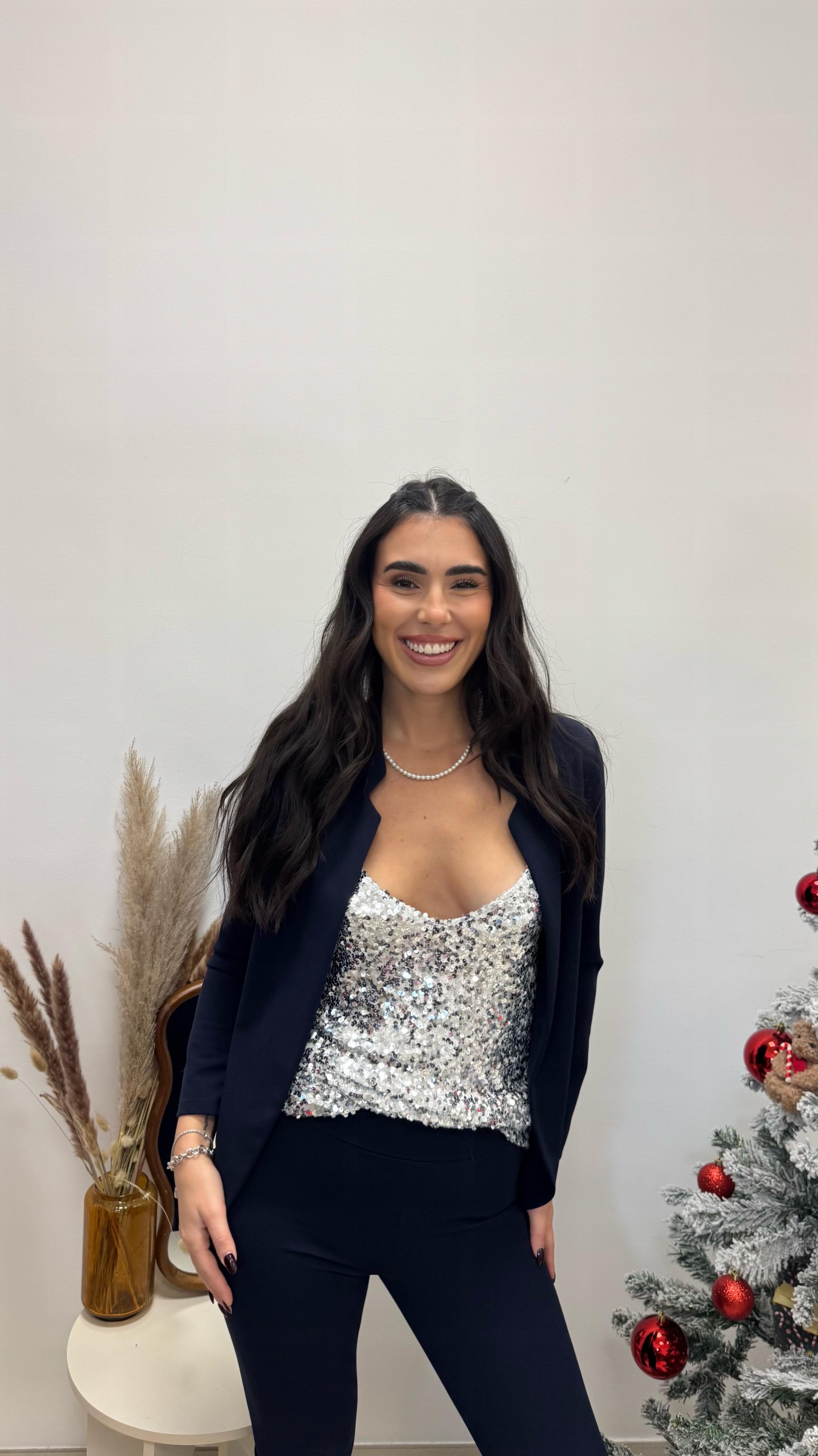 Tailleur in crepe Blu Notte