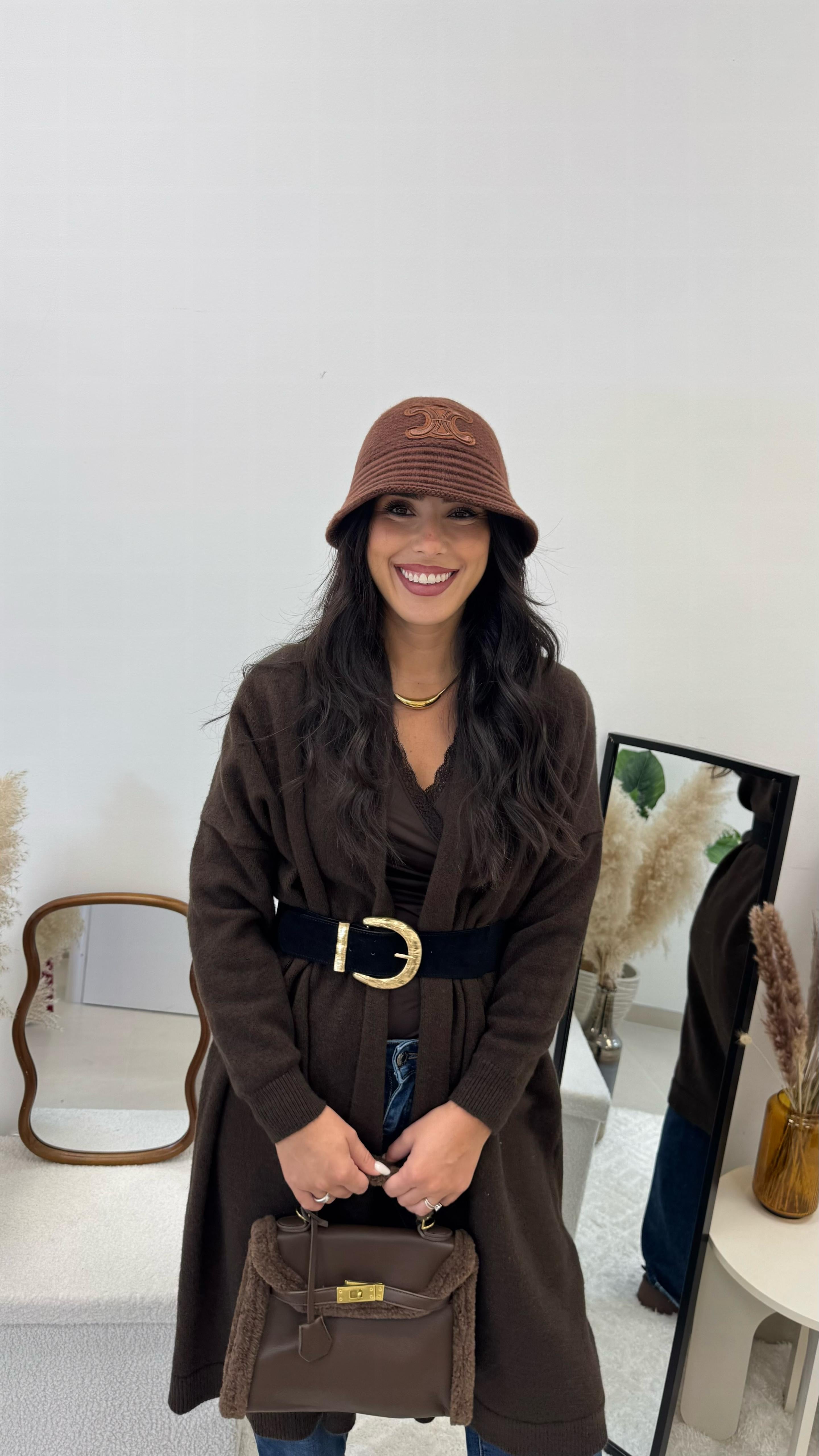 Cardigone Luxury con Cinta Choco