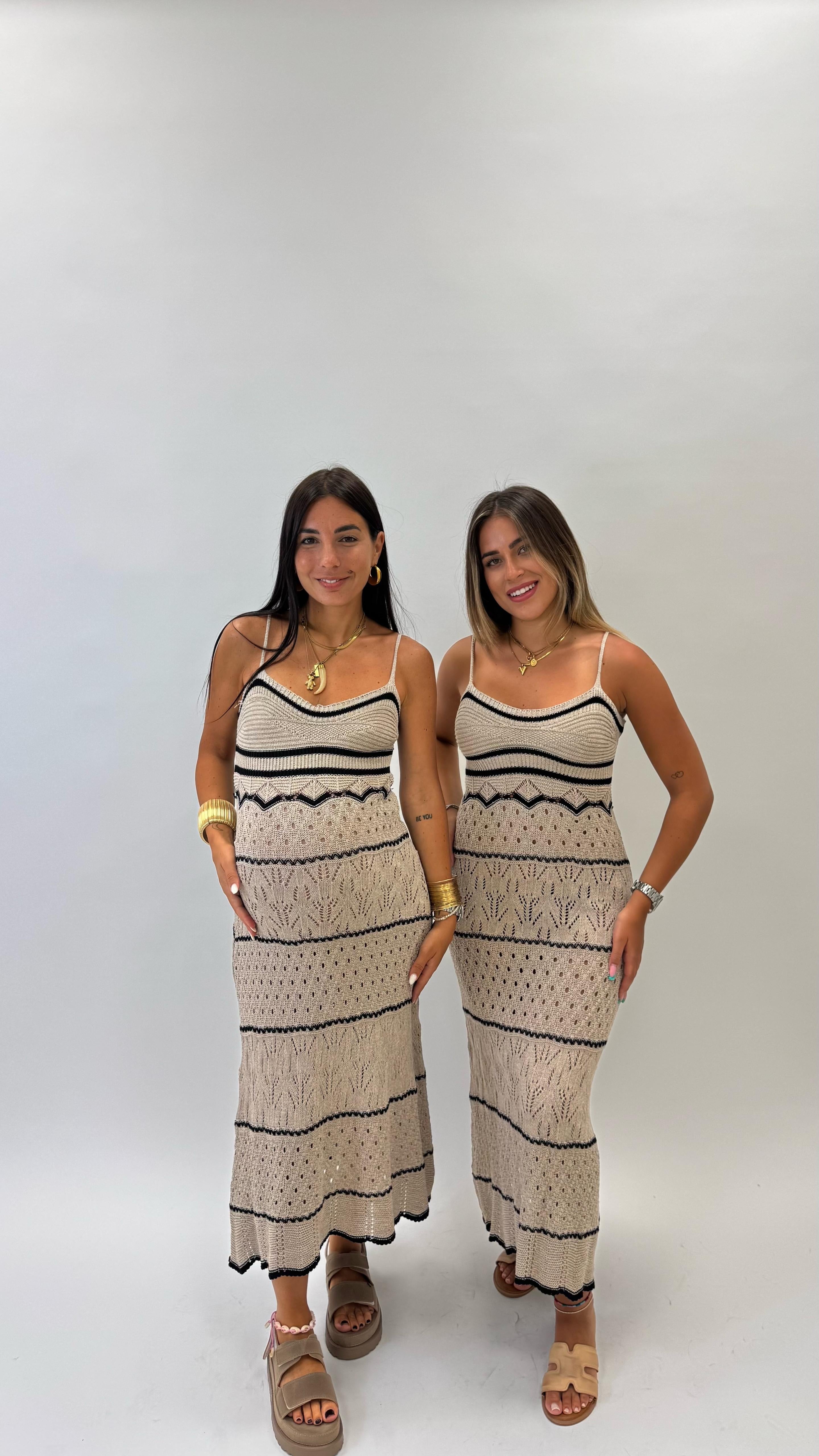 Abito Panarea Crochet Nude