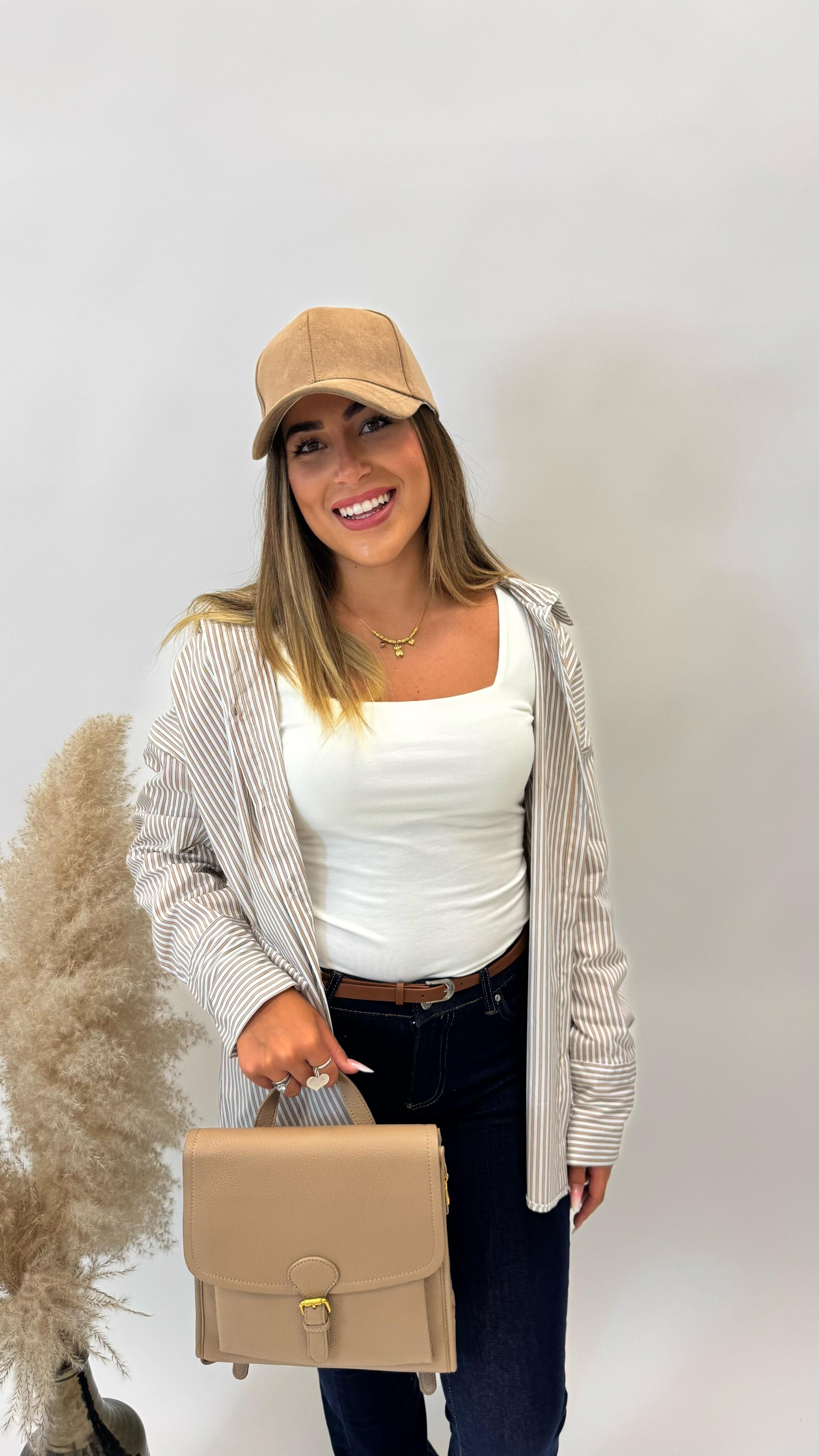 Camicia Stripes Camel