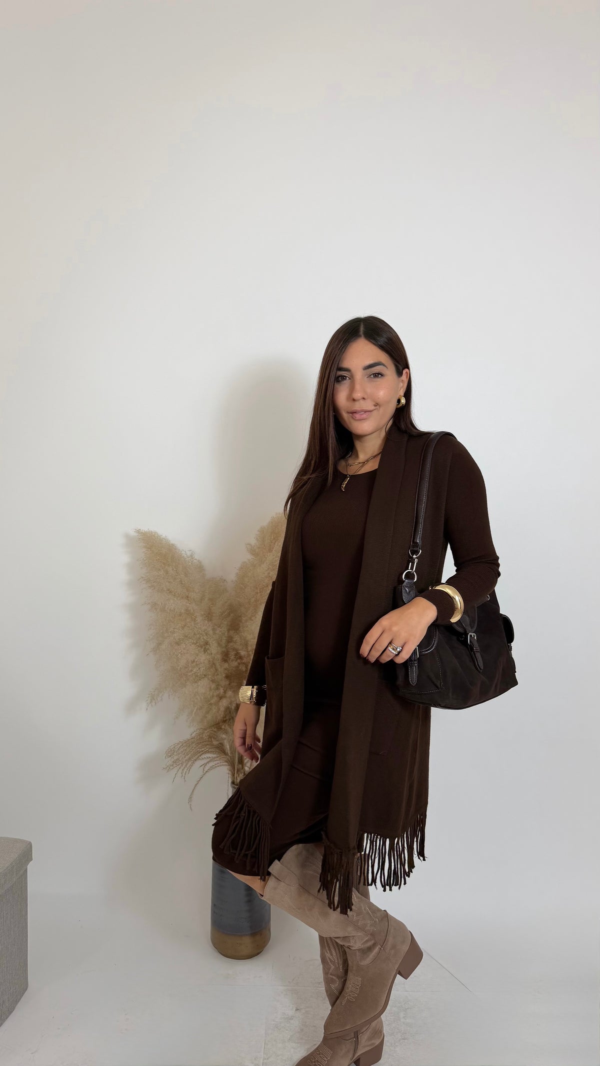 Abito Midi Essential Choco